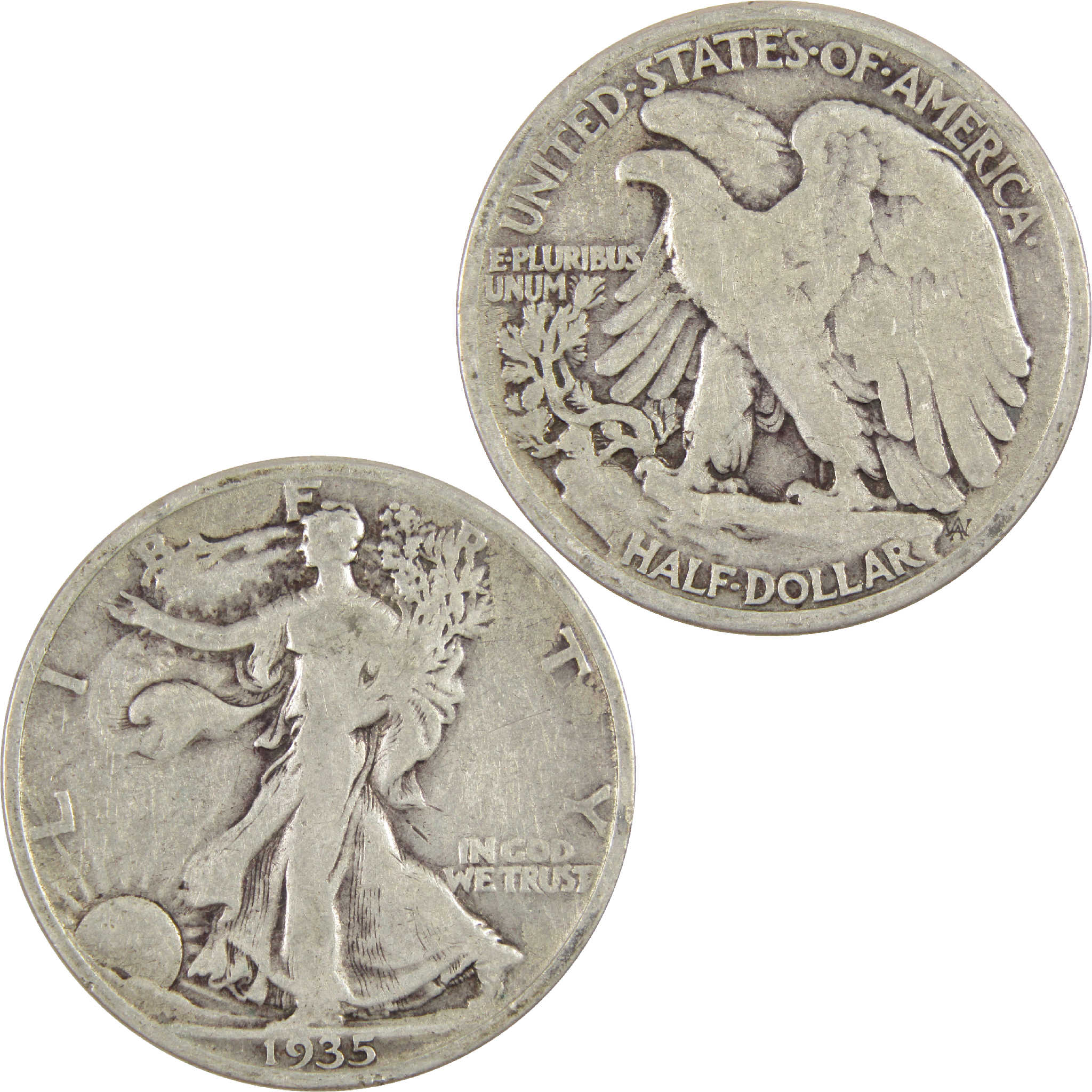 1935 Liberty Walking Half Dollar G Good Silver 50c Coin
