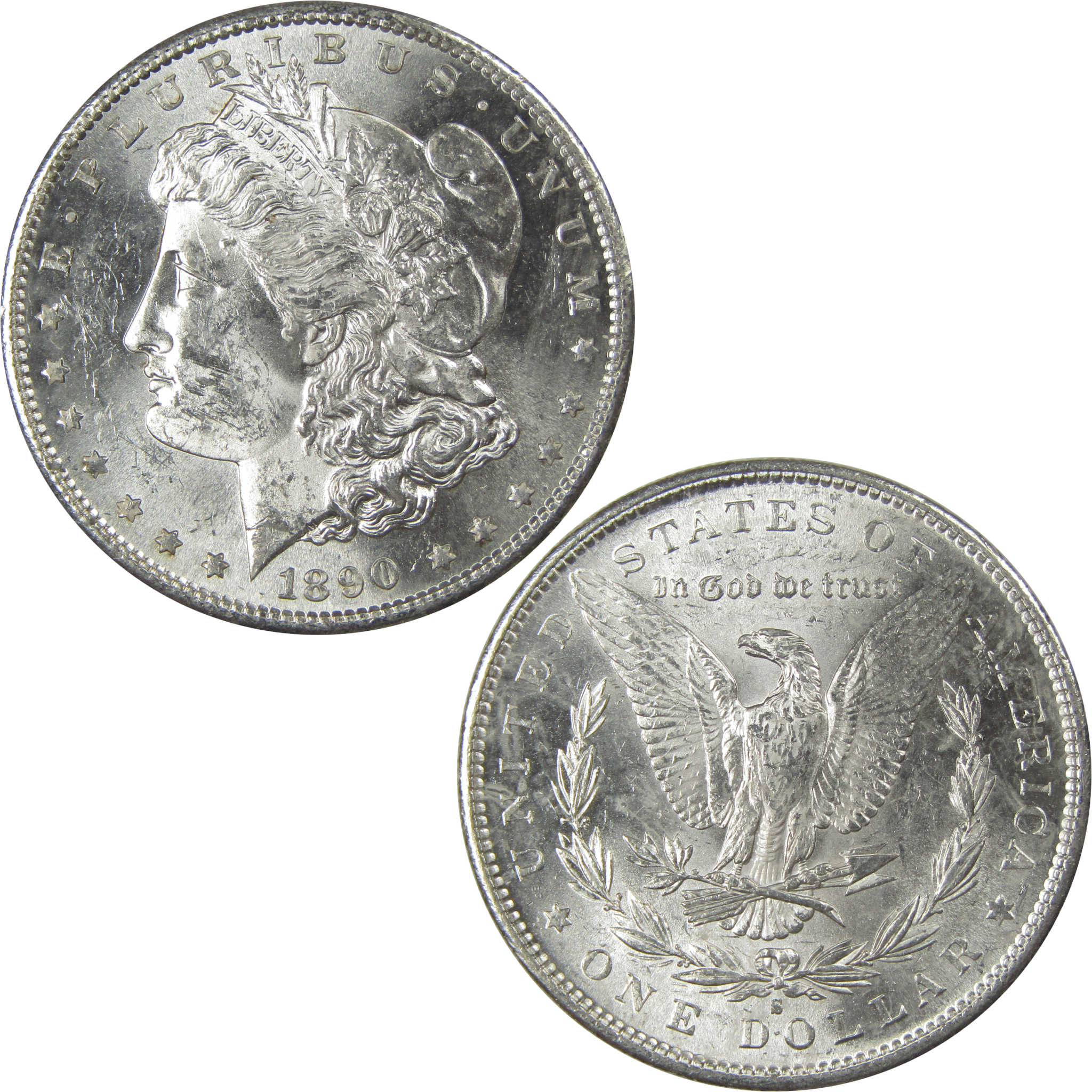 1890 S Morgan Dollar Uncirculated Silver $1 Coin SKU:I21080 - Morgan coin - Morgan silver dollar - Morgan silver dollar for sale - Profile Coins &amp; Collectibles