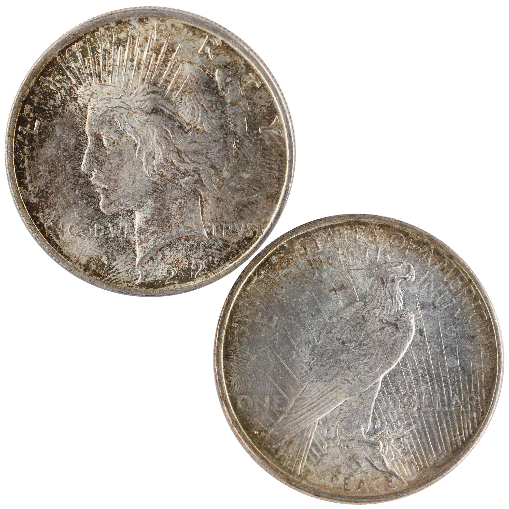 1922 D Peace Dollar Uncirculated Silver $1 Coin SKU:I12105