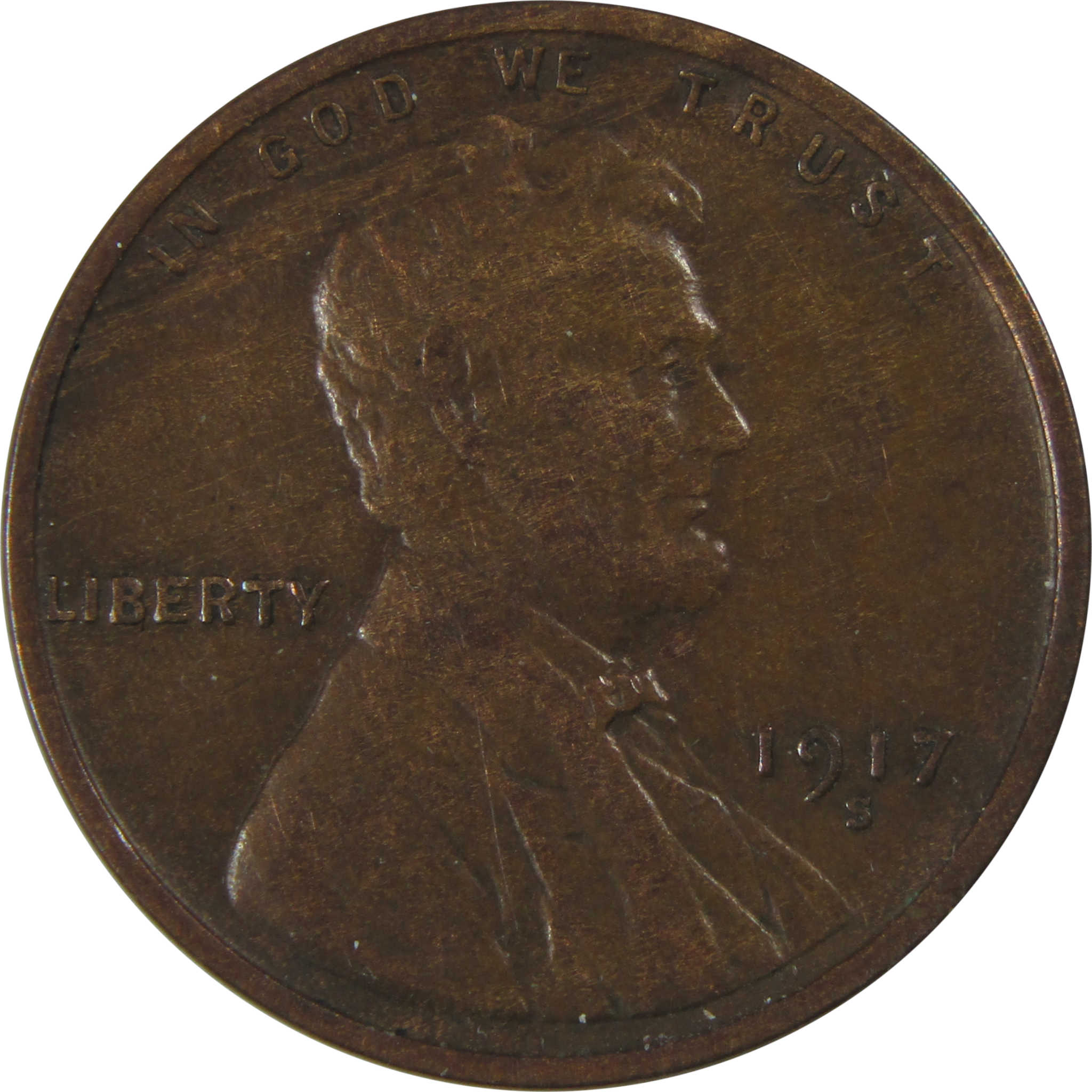 1917 S Lincoln Wheat Cent XF EF Extremely Fine Penny SKU:I23740