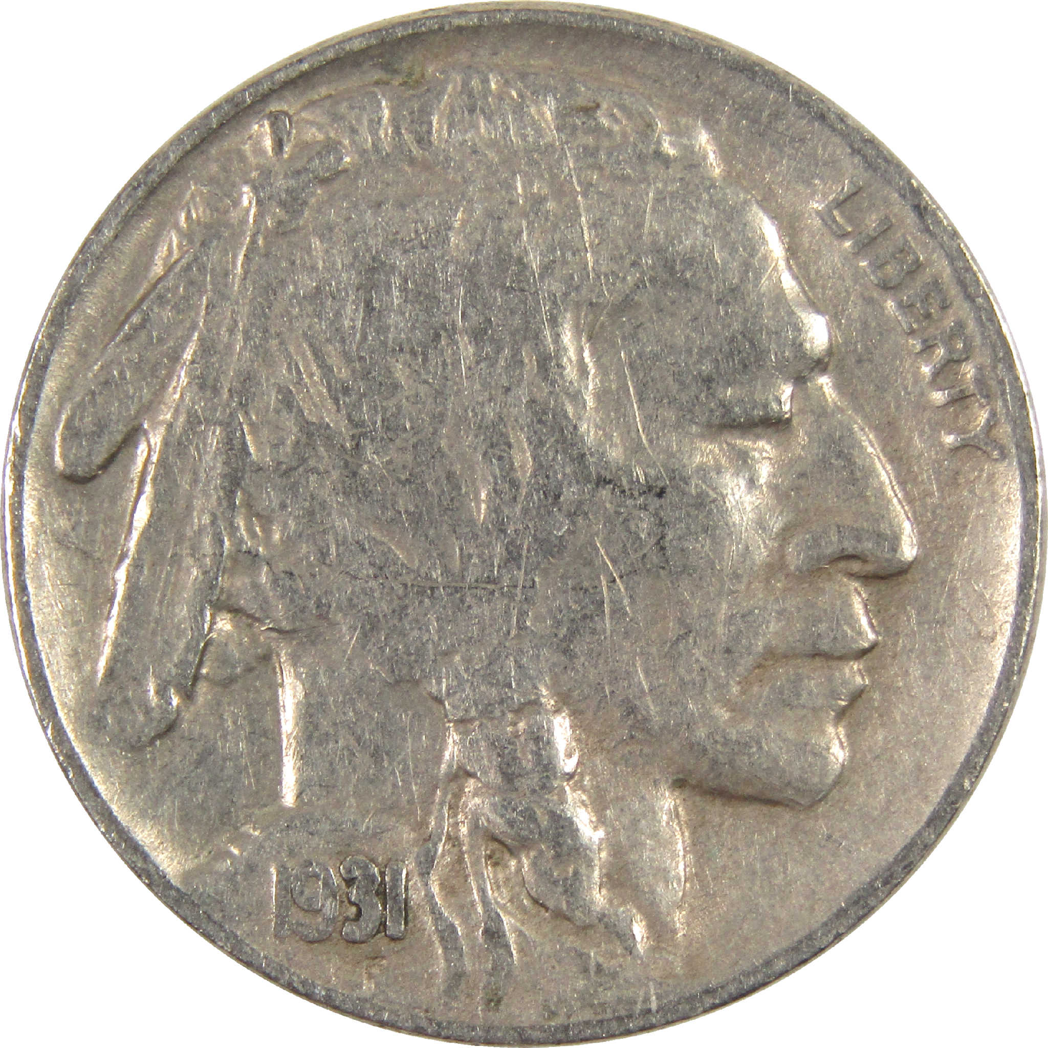 1931 S Indian Head Buffalo Nickel AG About Good 5c Coin