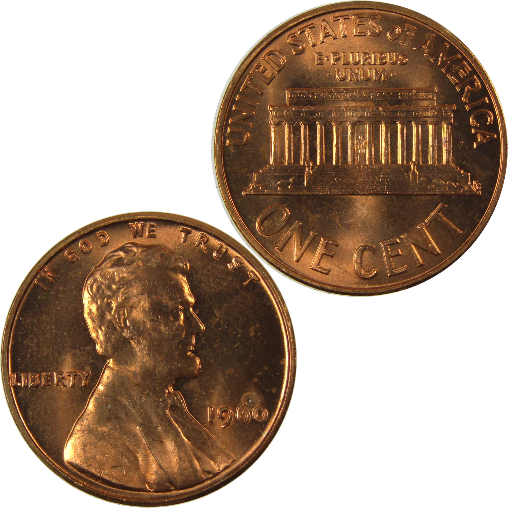 1960 Small Date Lincoln Memorial 1c Uncirculated Mint State SKU:I26581