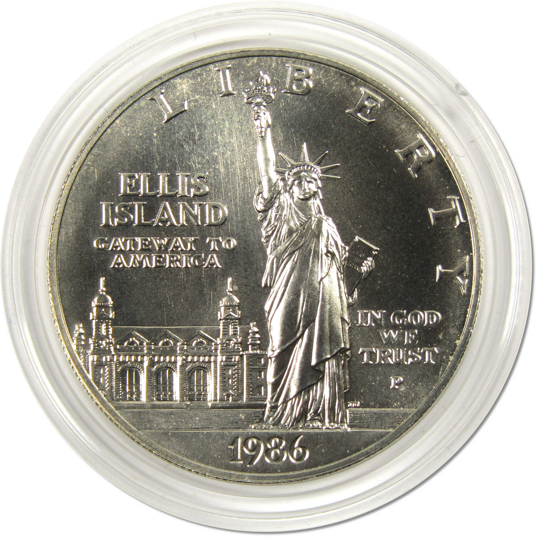 Statue of Liberty Centennial Commemorative 1986 P BU Silver $1 OGP COA