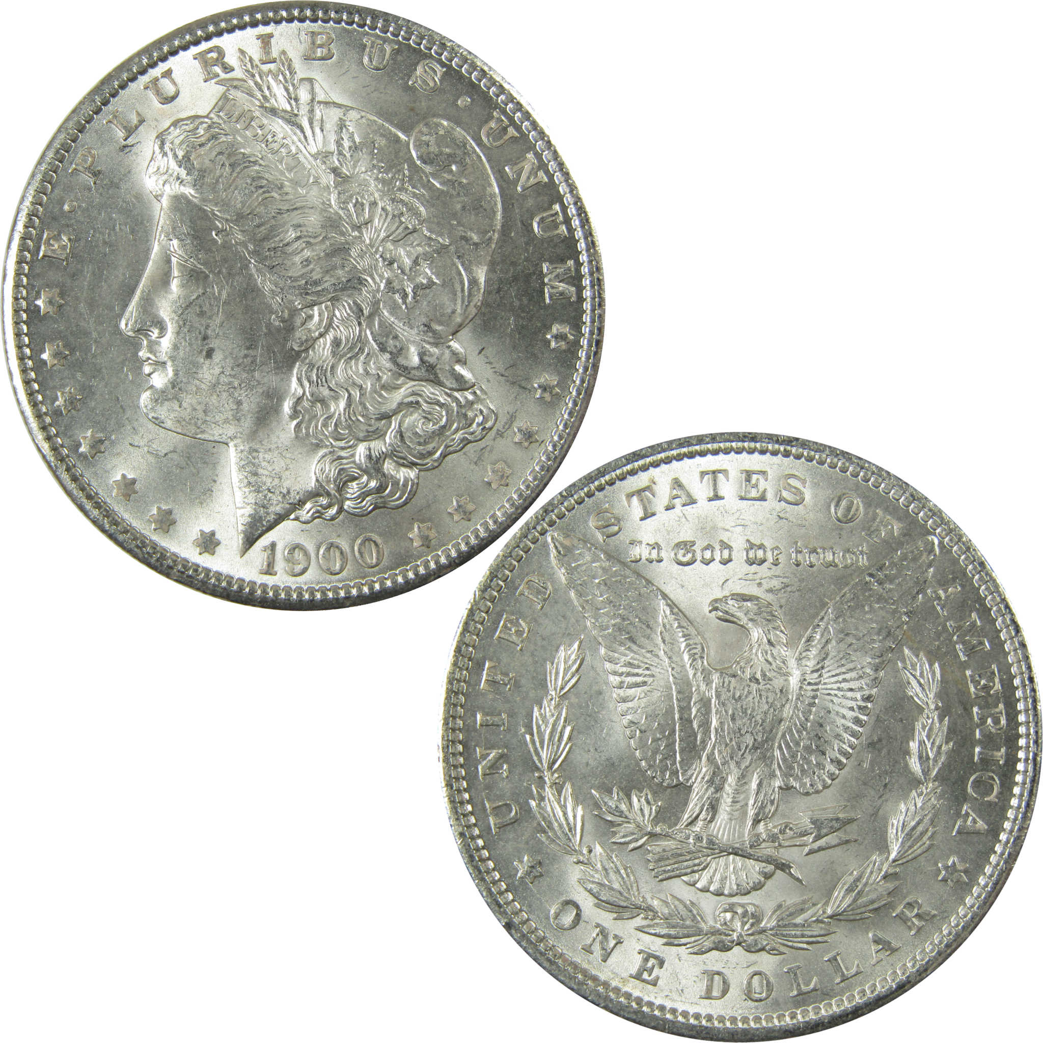 1900 Morgan Silver Dollar Uncirculated Mint State $1 Coin SKU:I27740