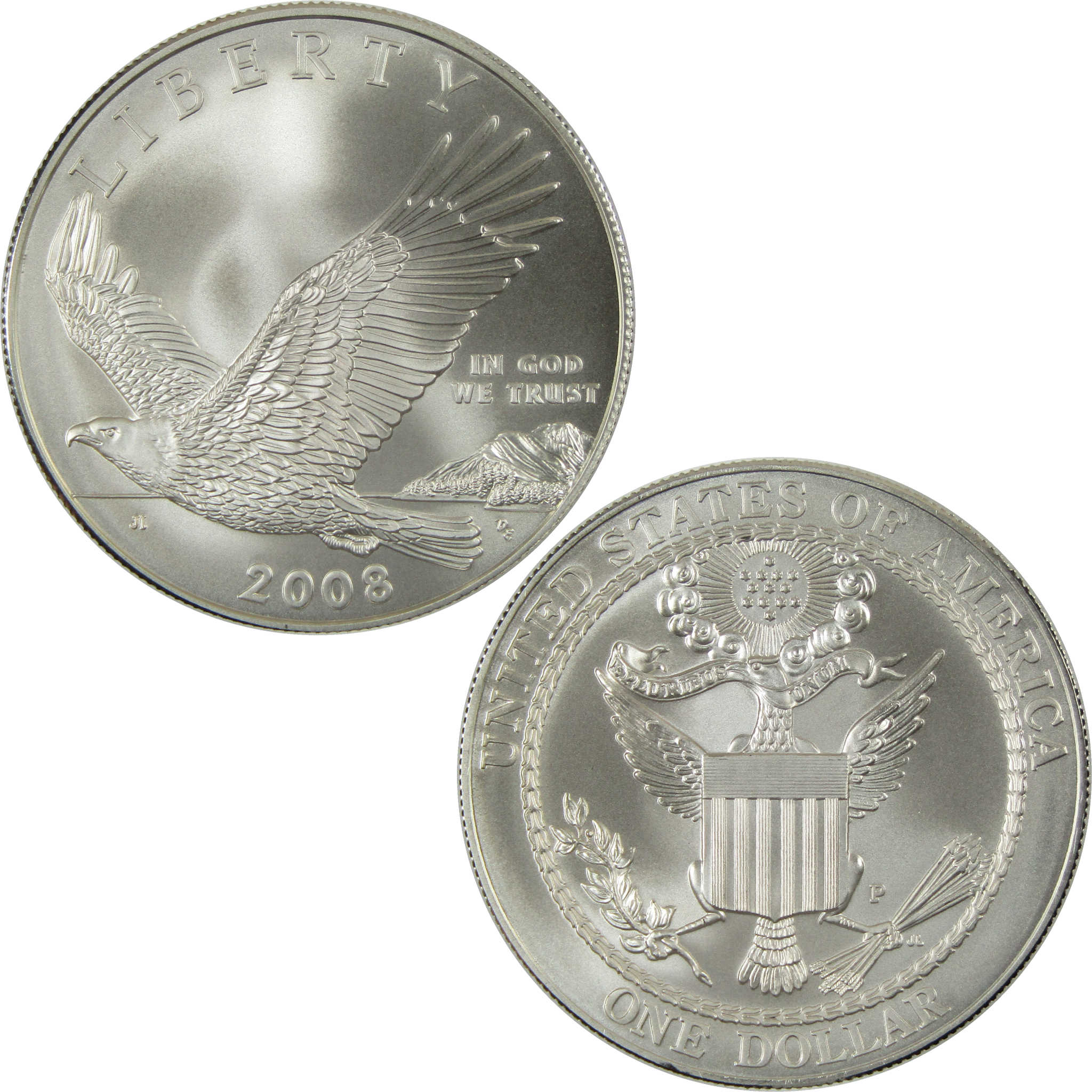 2008 P Bald Eagle Recovery Commemorative Silver Dollar Uncirculated