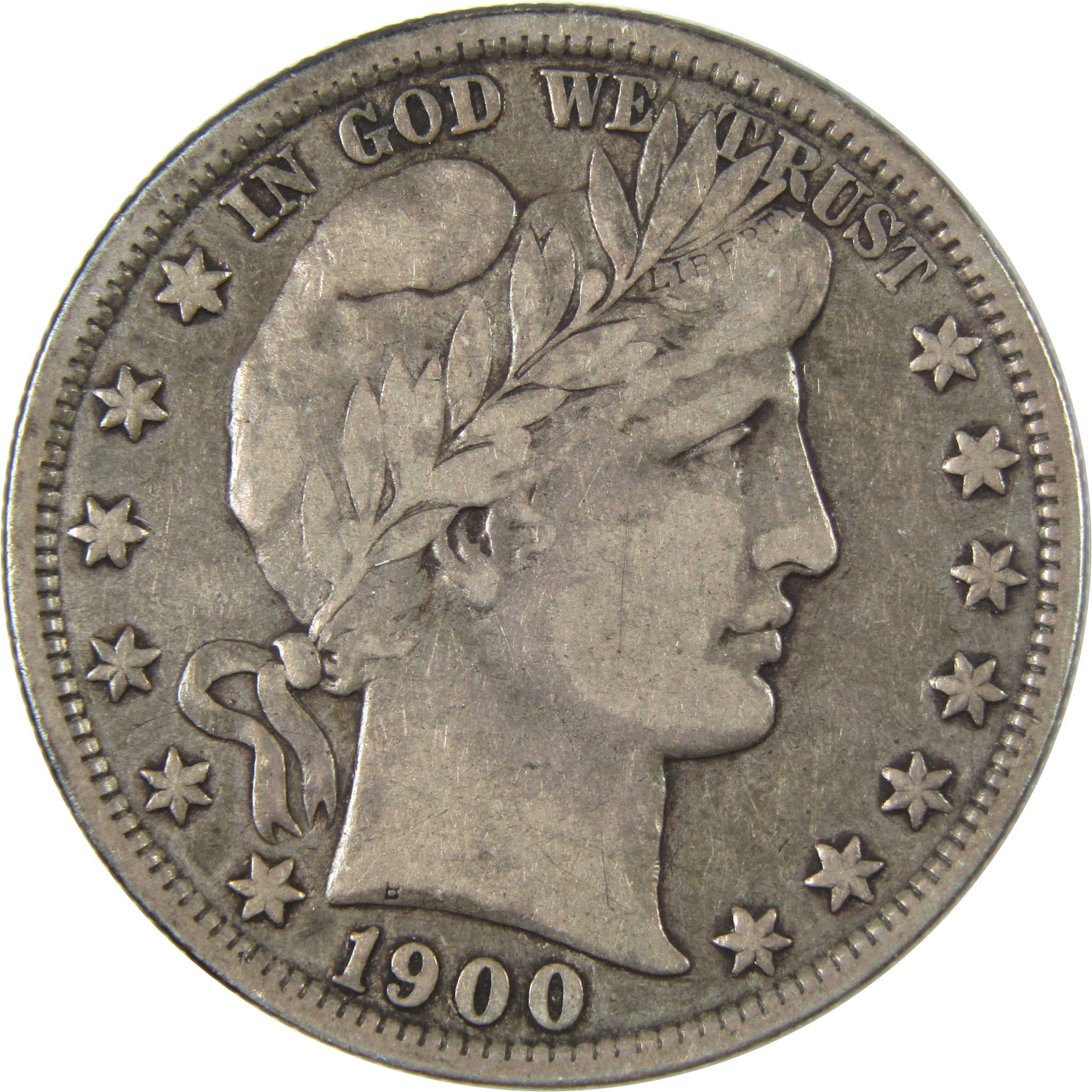 1900 Barber Half Dollar VF Very Fine Silver 50c Coin SKU:I14740