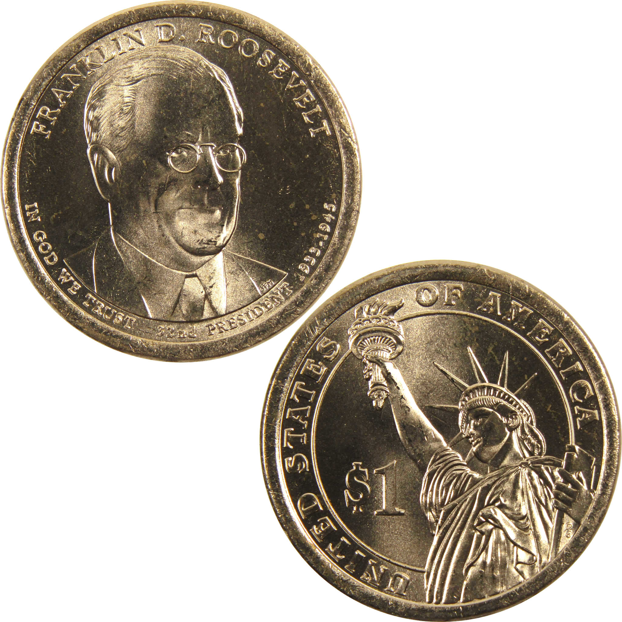 2014 D Franklin D Roosevelt Presidential Dollar BU Uncirculated Coin