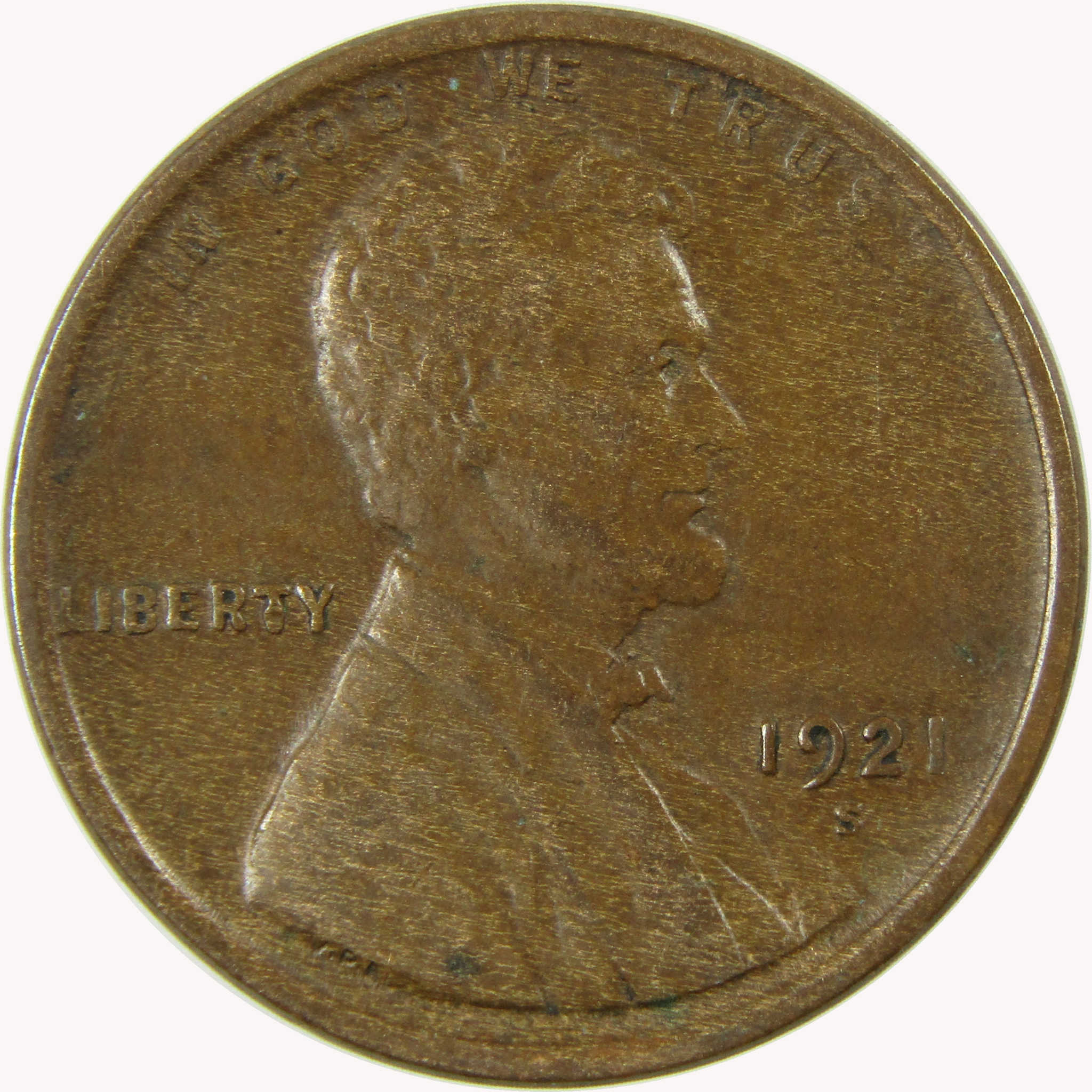 1921 S Lincoln Wheat Cent XF EF Extremely Fine Penny SKU:I26598