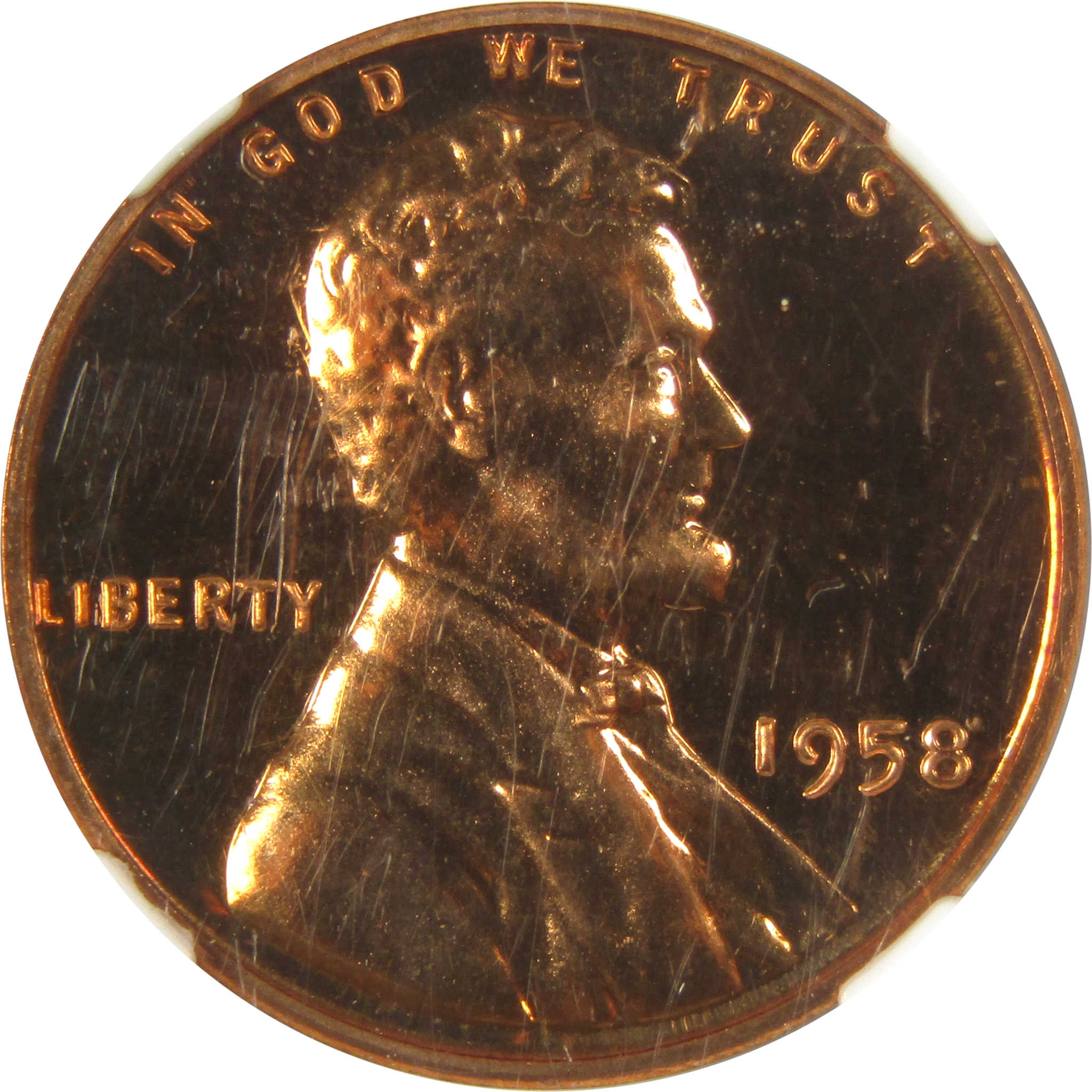 1958 Lincoln Wheat Cent PF 68 RD NGC Penny Proof 1c Coin SKU:I27103