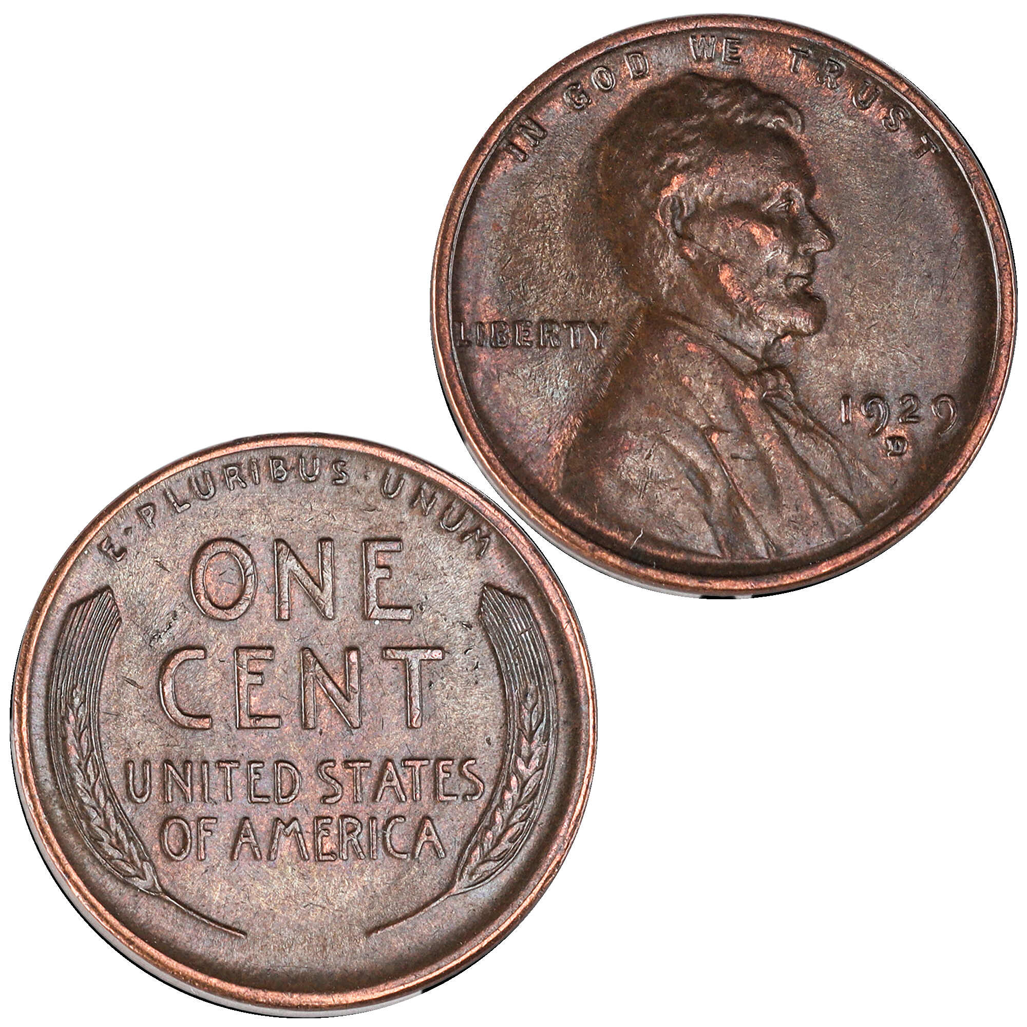 1929 D Lincoln Wheat Cent AU About Uncirculated Penny 1c SKU:I12394