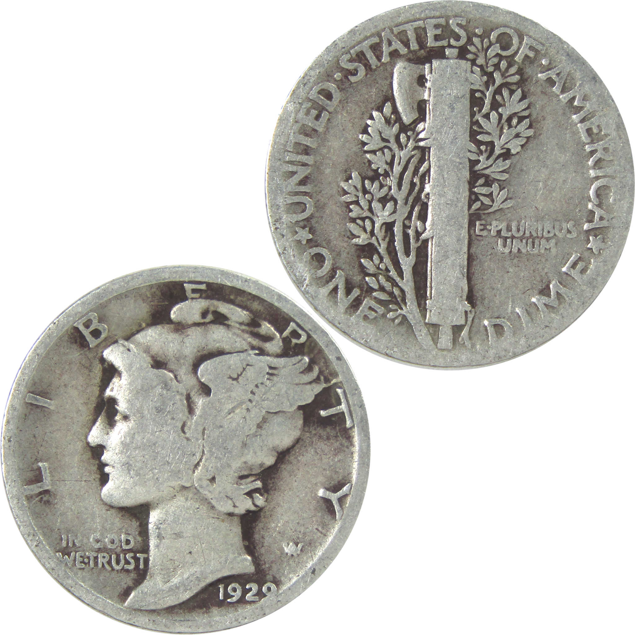 1929 Mercury Dime Silver 10c Coin