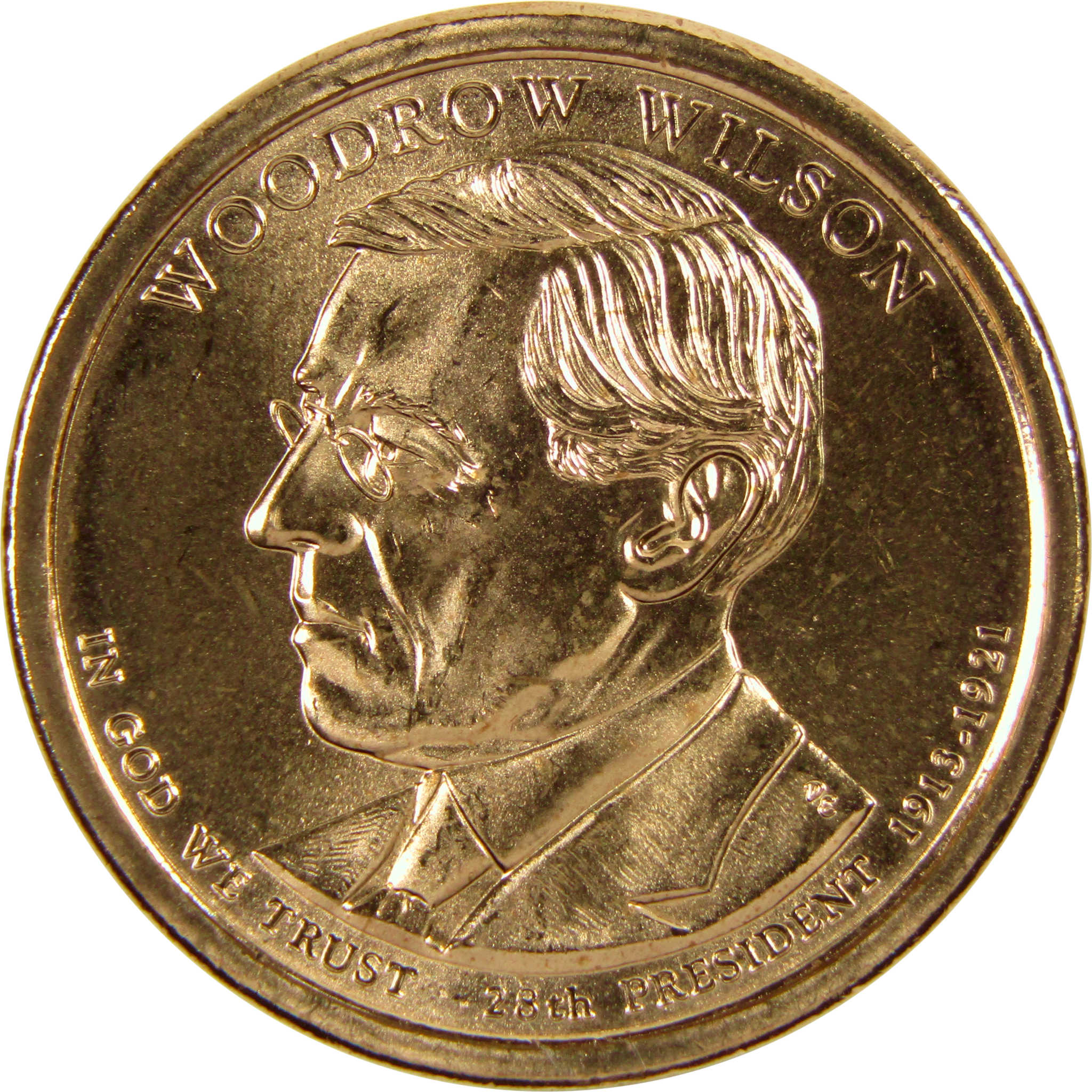 2013 D Woodrow Wilson Presidential Dollar BU Uncirculated $1 Coin