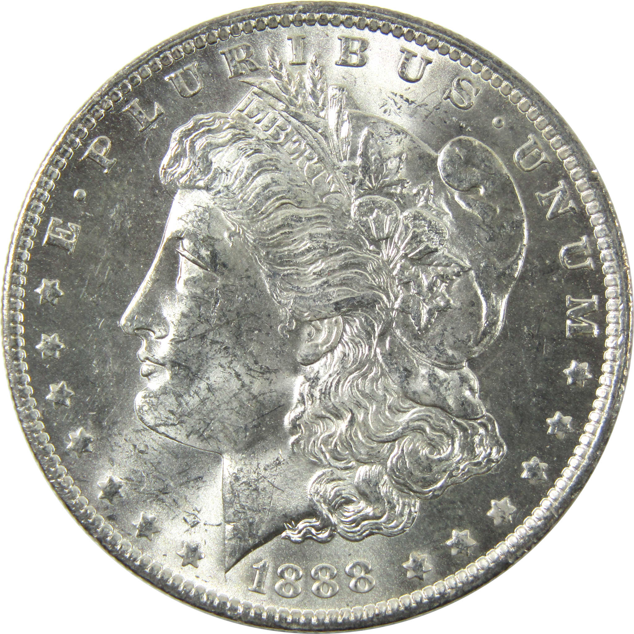 1888 O Morgan Dollar AU About Uncirculated Silver $1 Coin SKU:I14188 - Morgan coin - Morgan silver dollar - Morgan silver dollar for sale - Profile Coins &amp; Collectibles