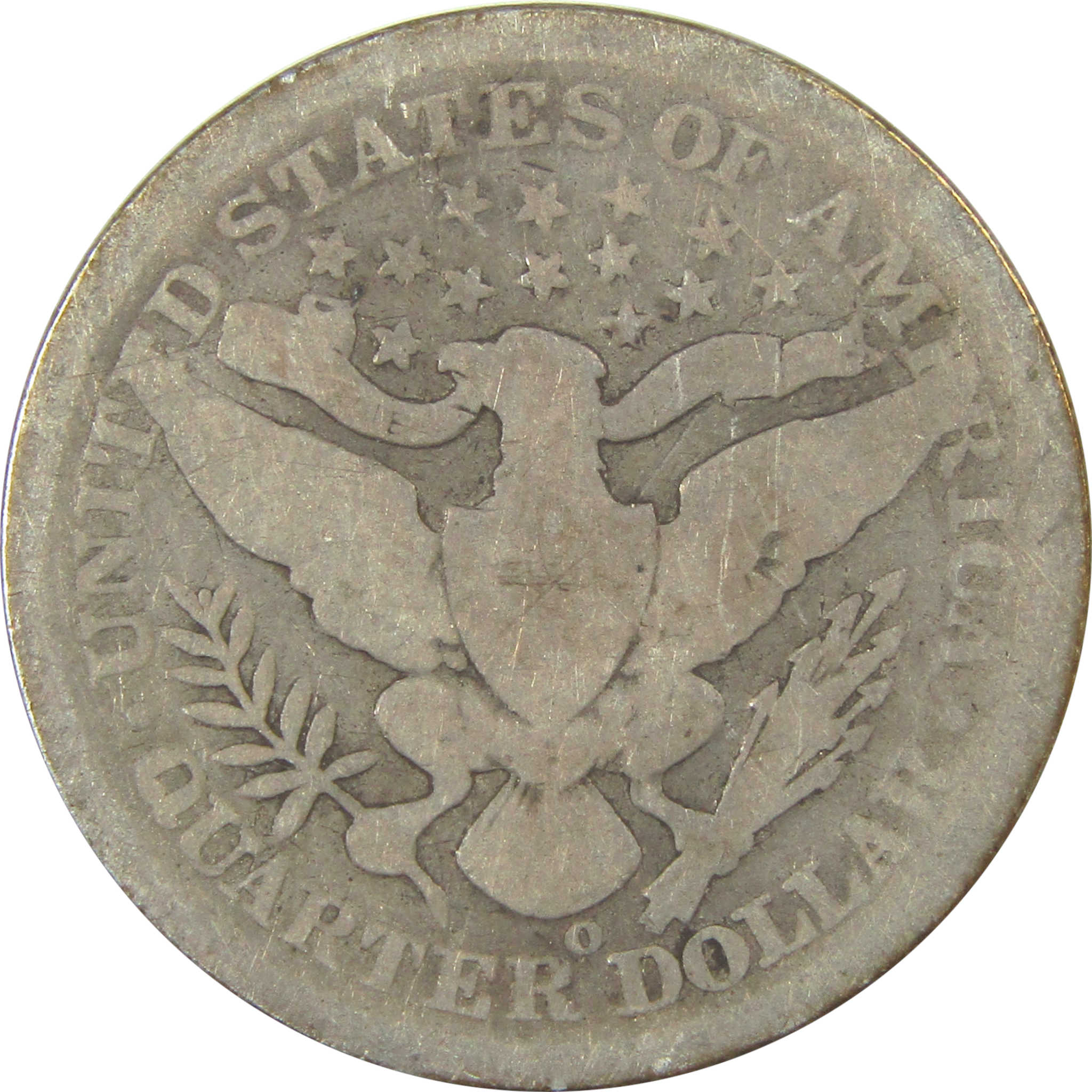 1896 O Barber Quarter G Good Silver 25c Coin SKU:I21866