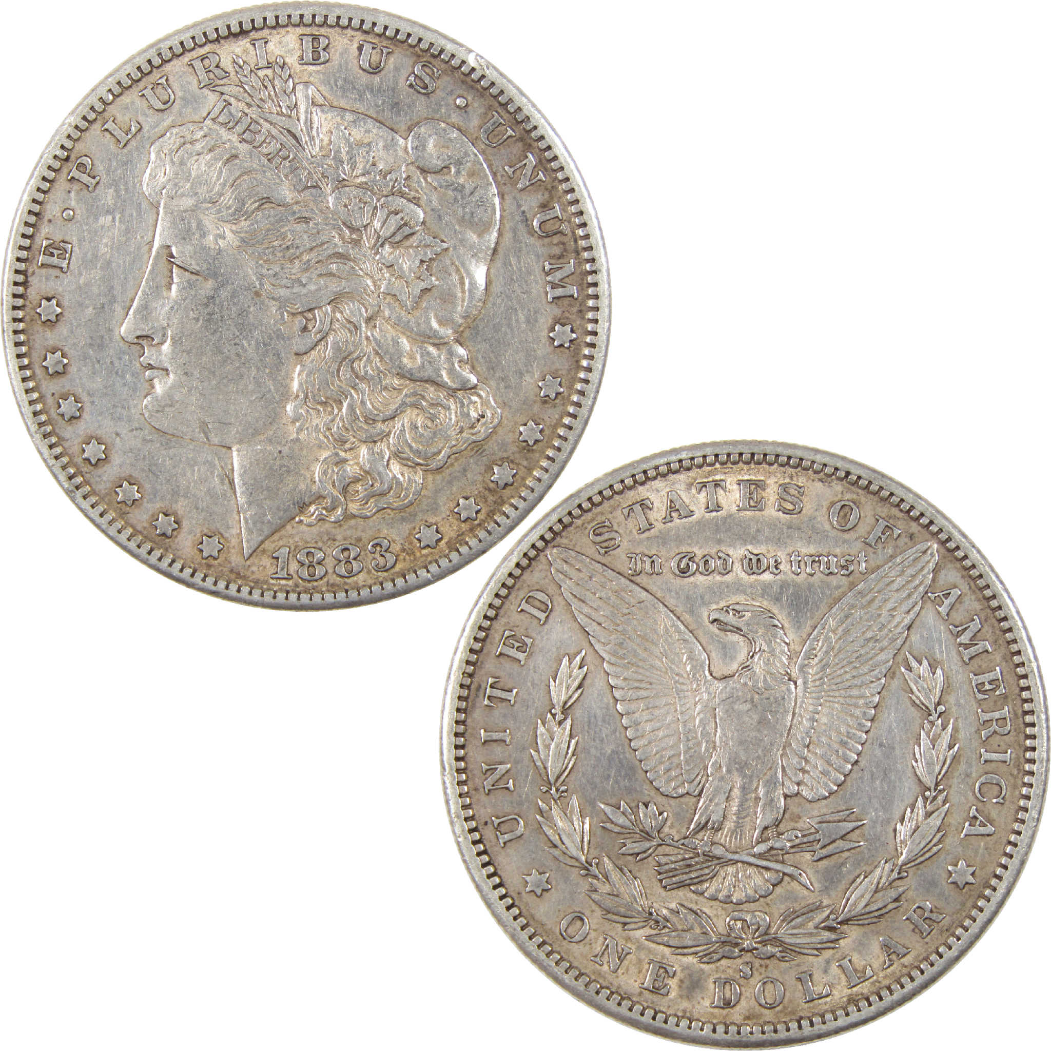 1883 S Morgan Dollar XF EF Extremely Fine Silver $1 Coin SKU:I11278 - Morgan coin - Morgan silver dollar - Morgan silver dollar for sale - Profile Coins &amp; Collectibles