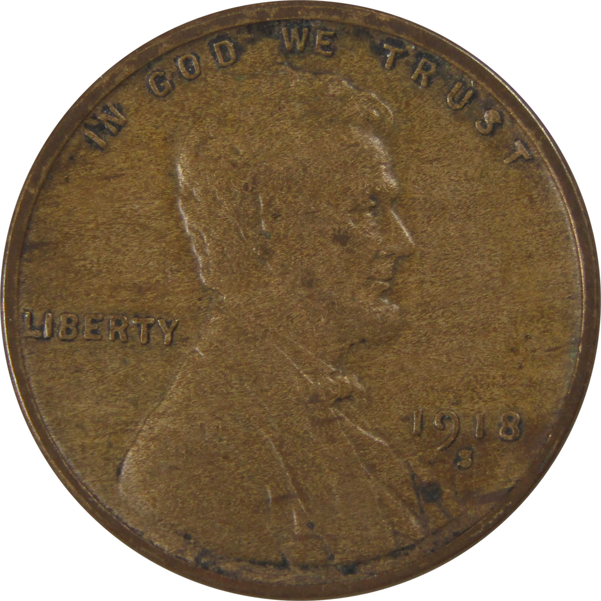 1918 S Lincoln Wheat Cent XF EF Extremely Fine Penny SKU:I23755