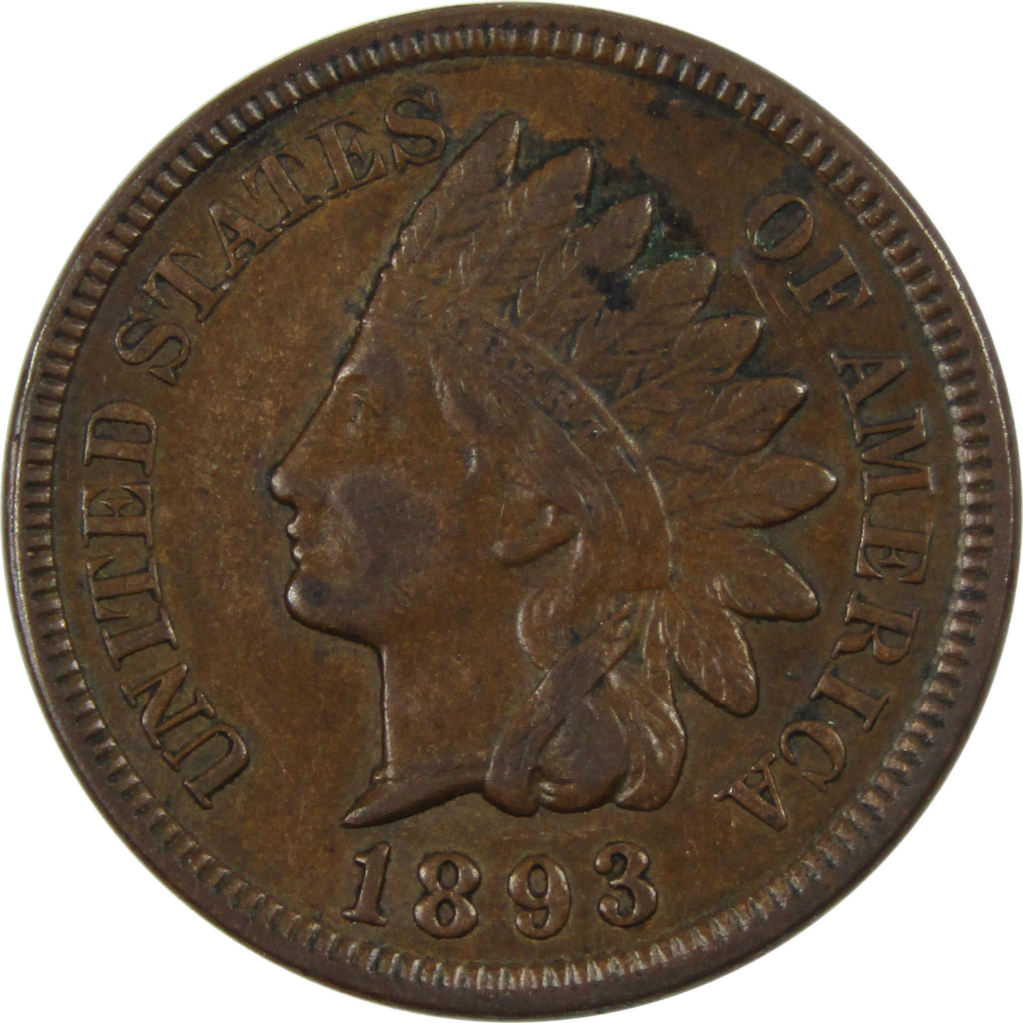 1893 Indian Head Cent XF EF Extremely Fine Penny 1c Coin SKU:I12507