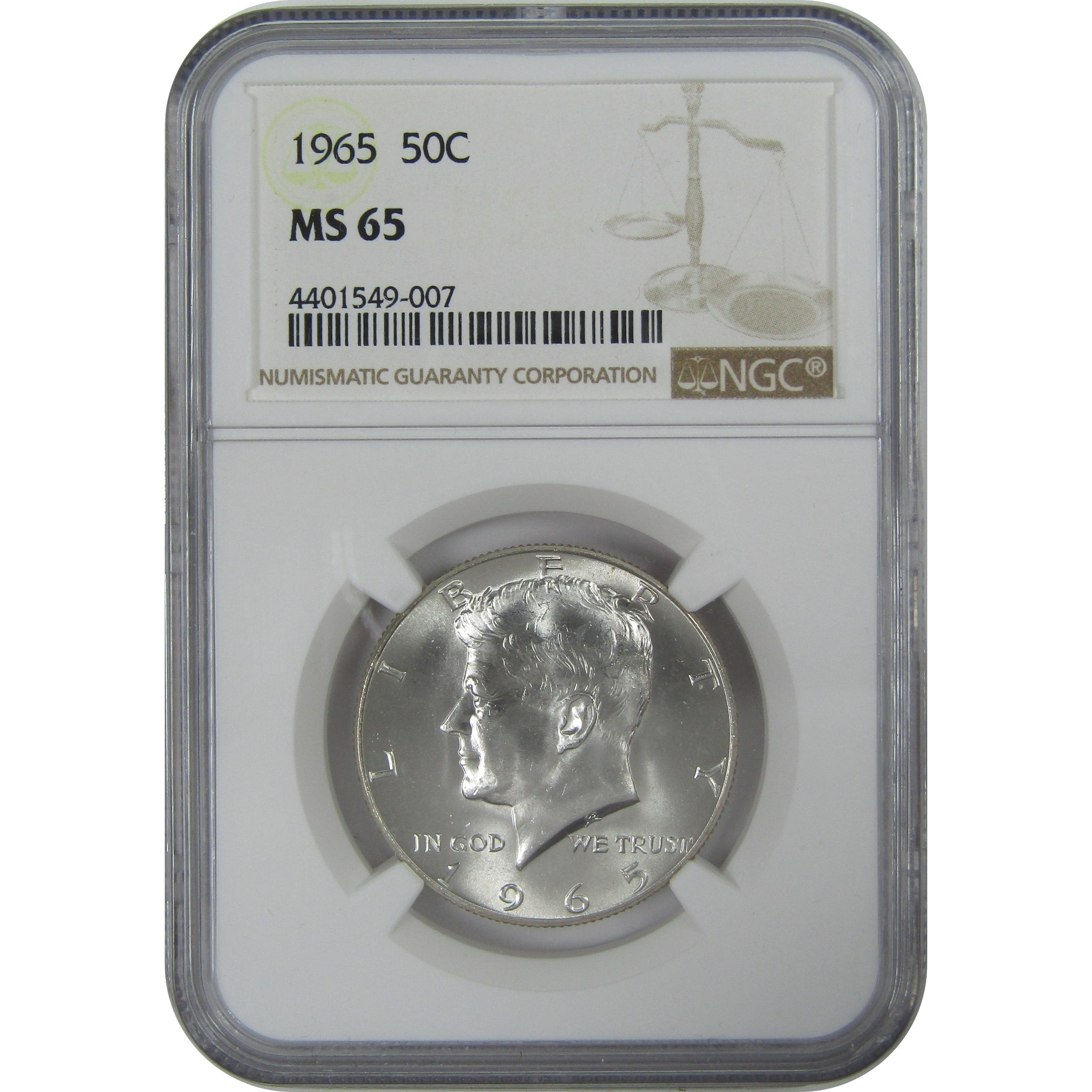 1965 Kennedy Half Dollar MS 65 NGC Silver Clad 50c Coin SKU:CPC9088