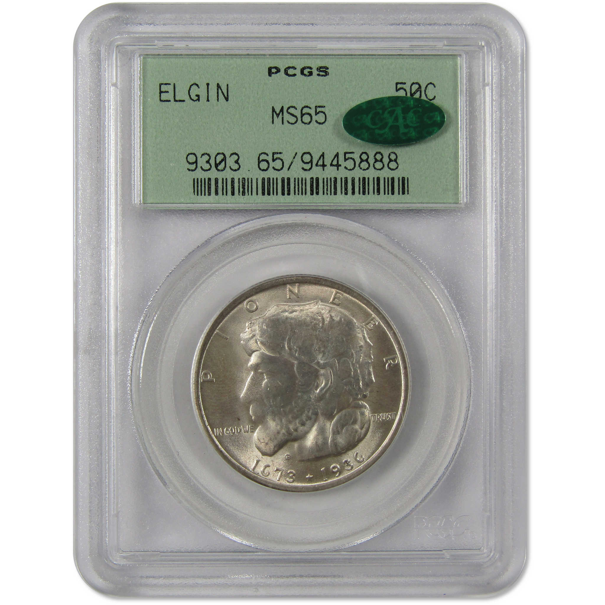 Elgin Illinois Commemorative Half Dollar 1936 MS 65 PCGS CAC SKU:I9445