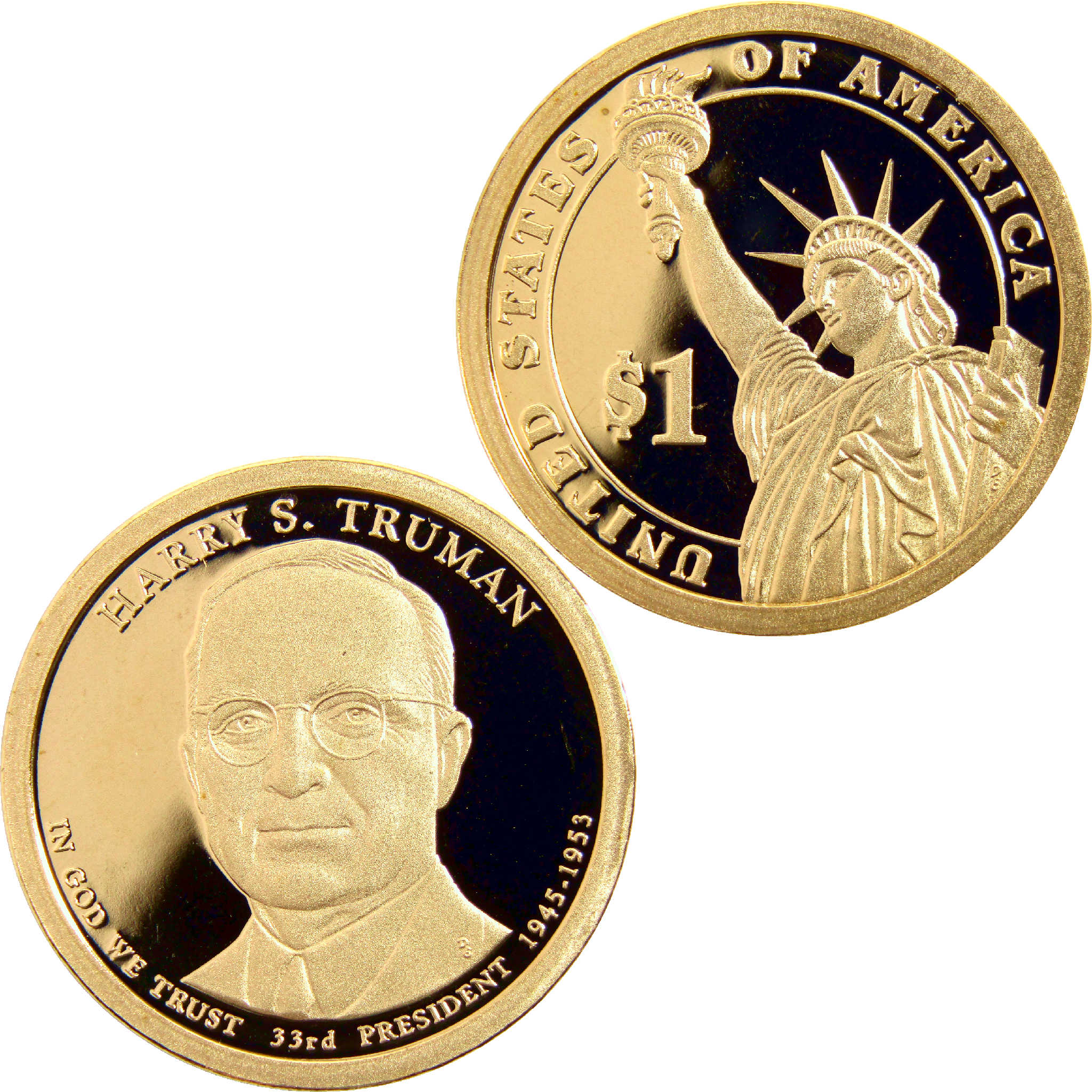 2015 S Harry S Truman Presidential Dollar Choice Proof $1 Coin