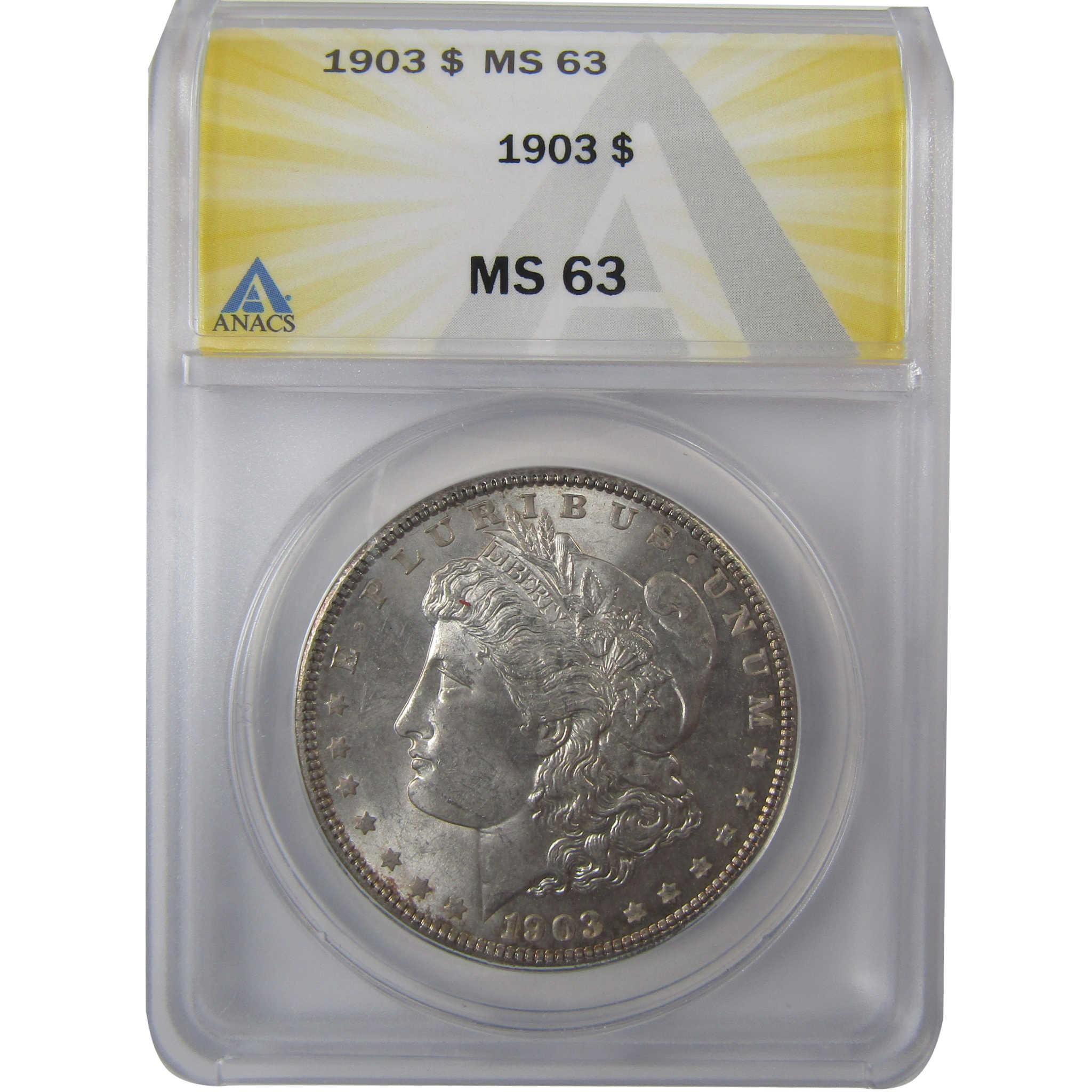 1903 Morgan Silver Dollar MS 63 ANACS Uncirculated $1 Coin SKU:I24991 - Morgan coin - Morgan silver dollar - Morgan silver dollar for sale - Profile Coins &amp; Collectibles