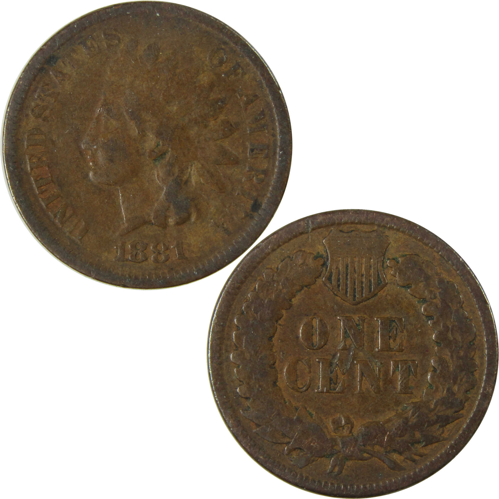 1881 Indian Head Cent VG Very Good Penny 1c Coin SKU:I26996