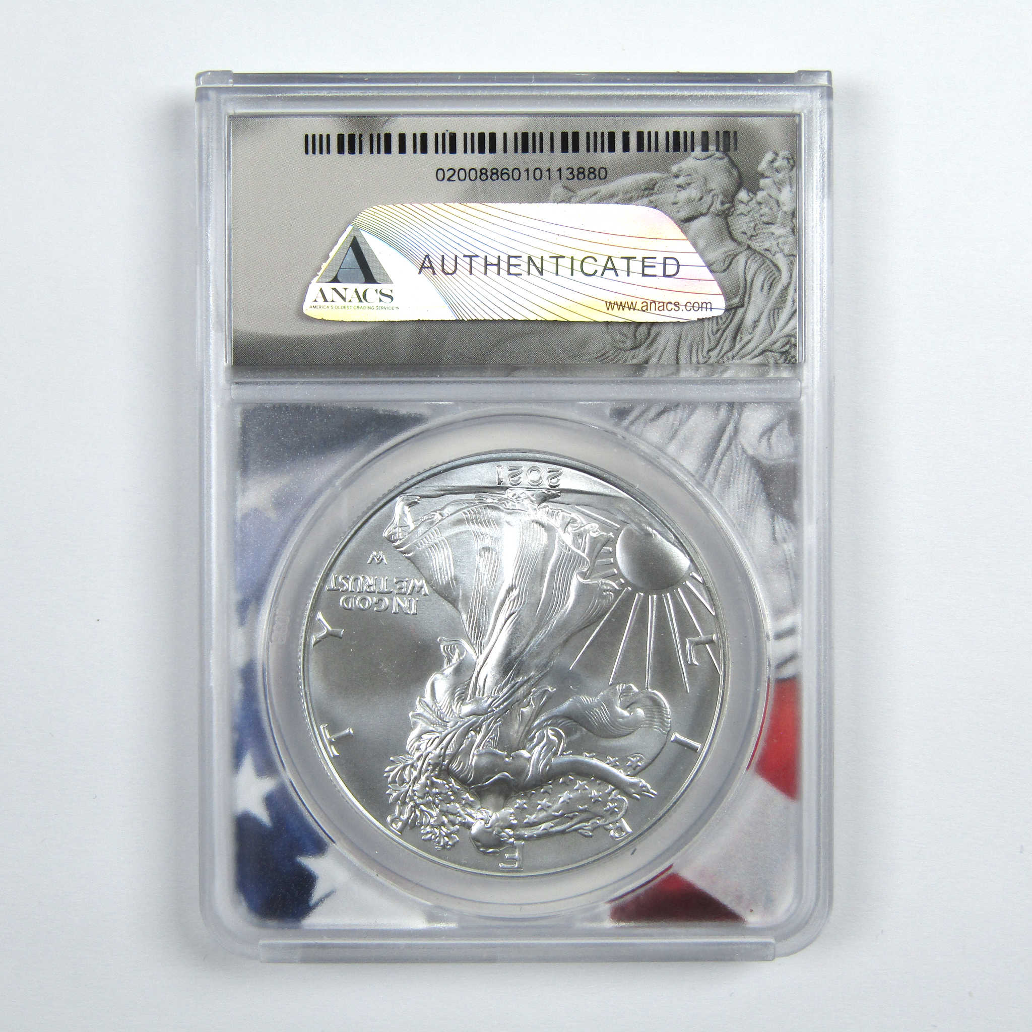 2021 (S) Type 2 American Silver Eagle MS 70 ANACS $1 SKU:CPC7827