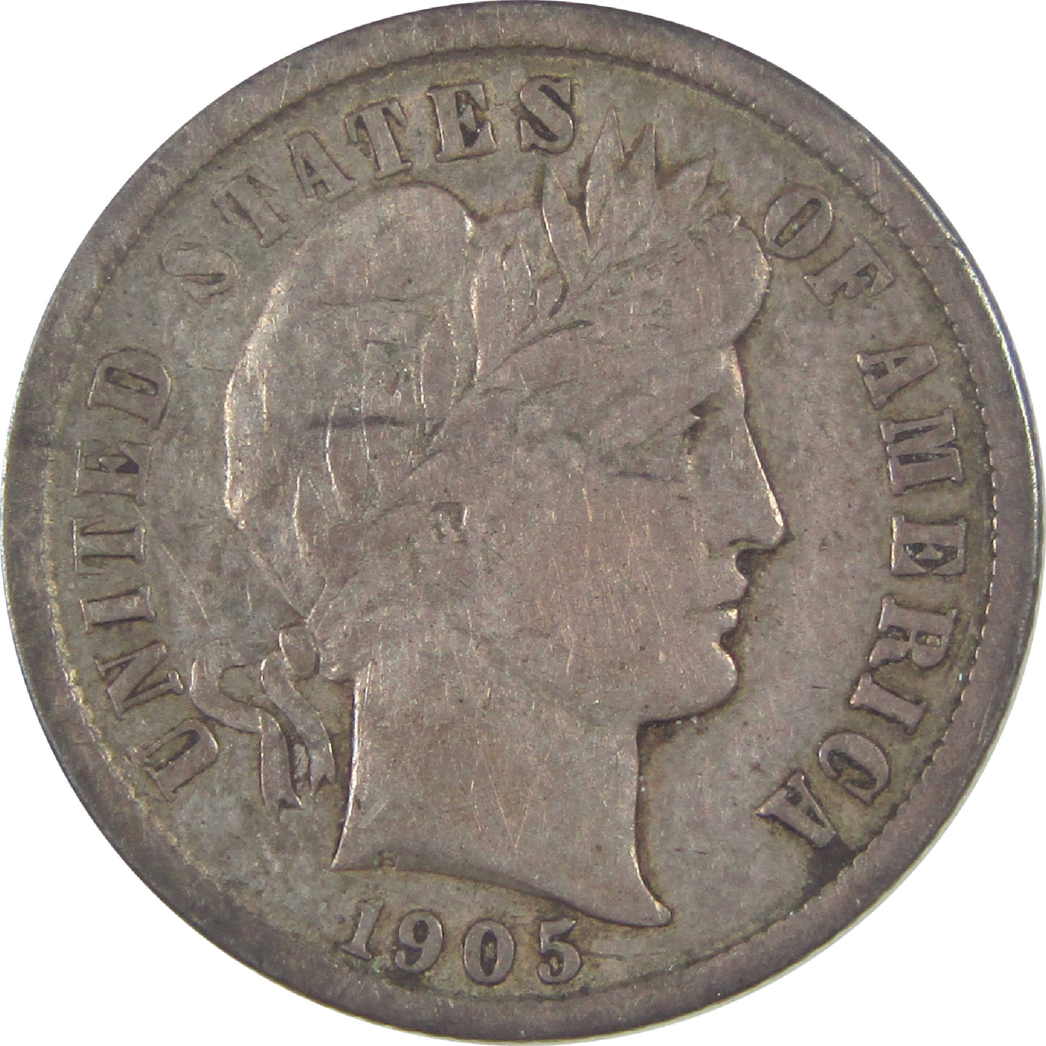 1905 Barber Dime VF Very Fine Silver 10c Coin SKU:I17321