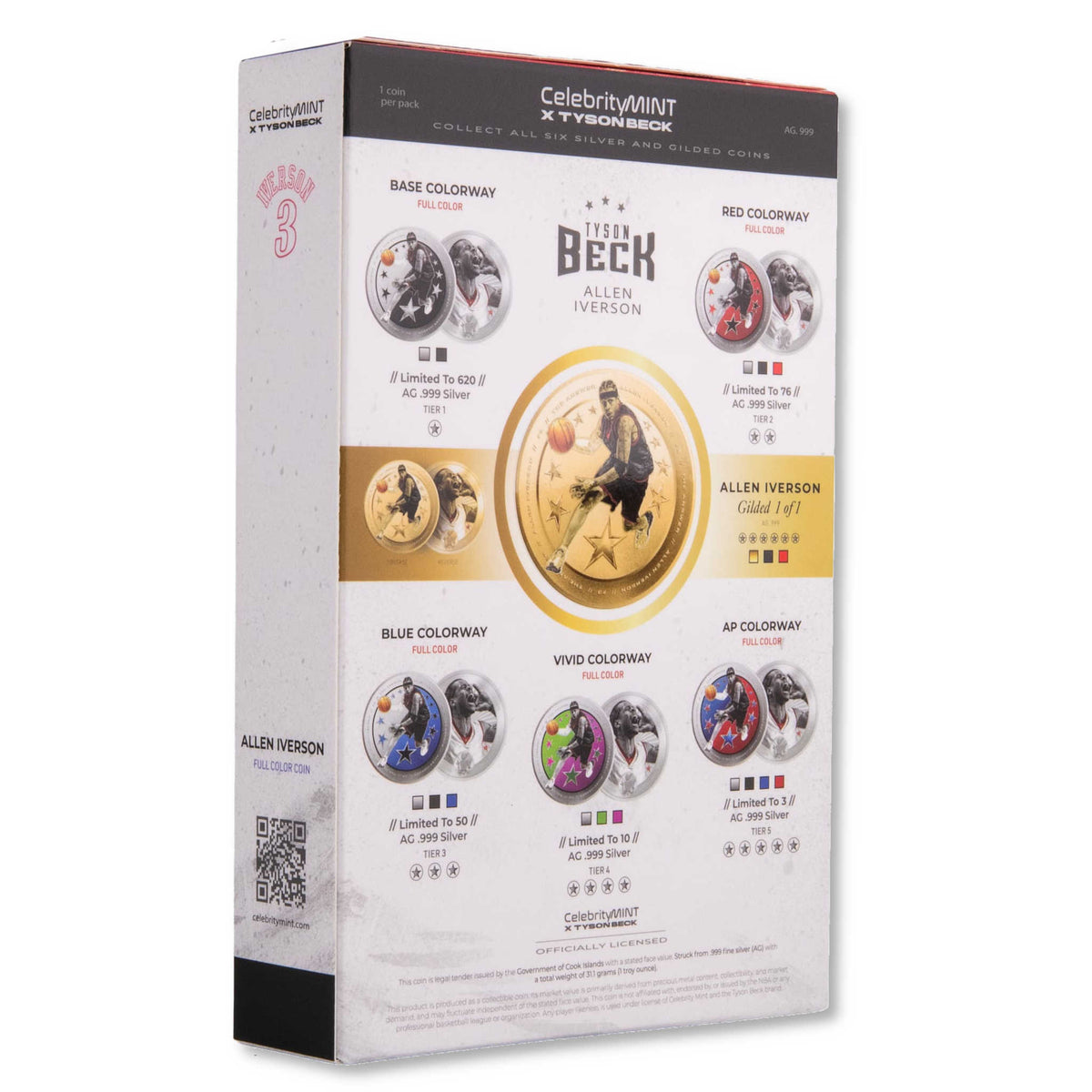 2026 Allen Iverson 1 oz Silver Collectible Coin Blind Box SKU:OPC277