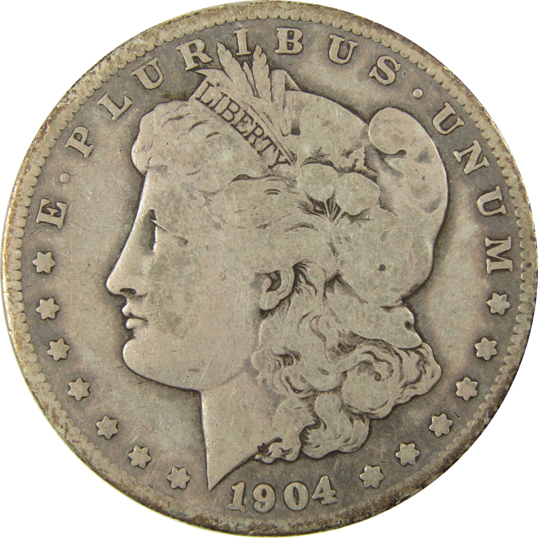 1904 S Morgan Silver Dollar VG Very Good Details $1 Coin SKU:CP1626