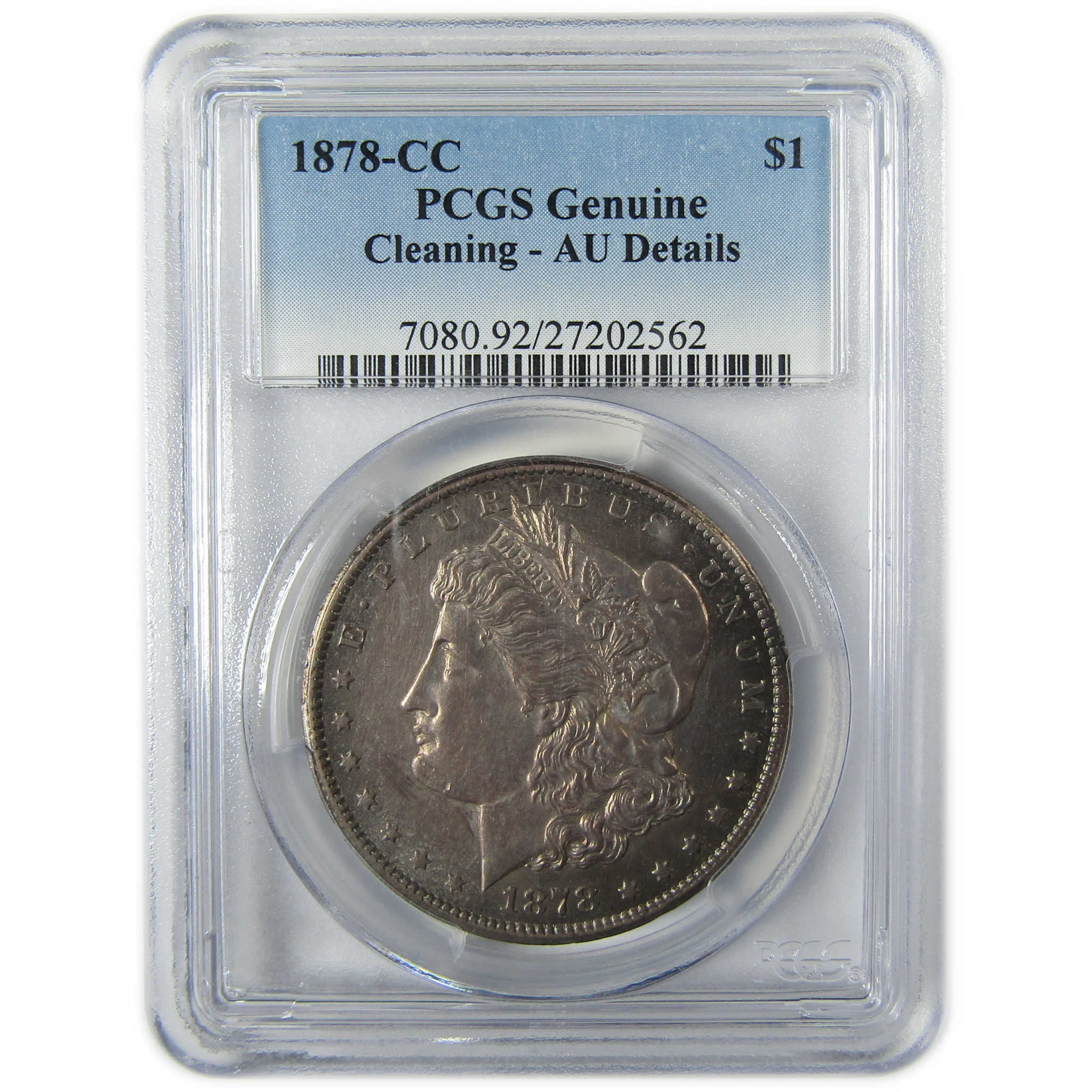 1878 CC Morgan Silver Dollar AU Details PCGS $1 Coin SKU:CP919
