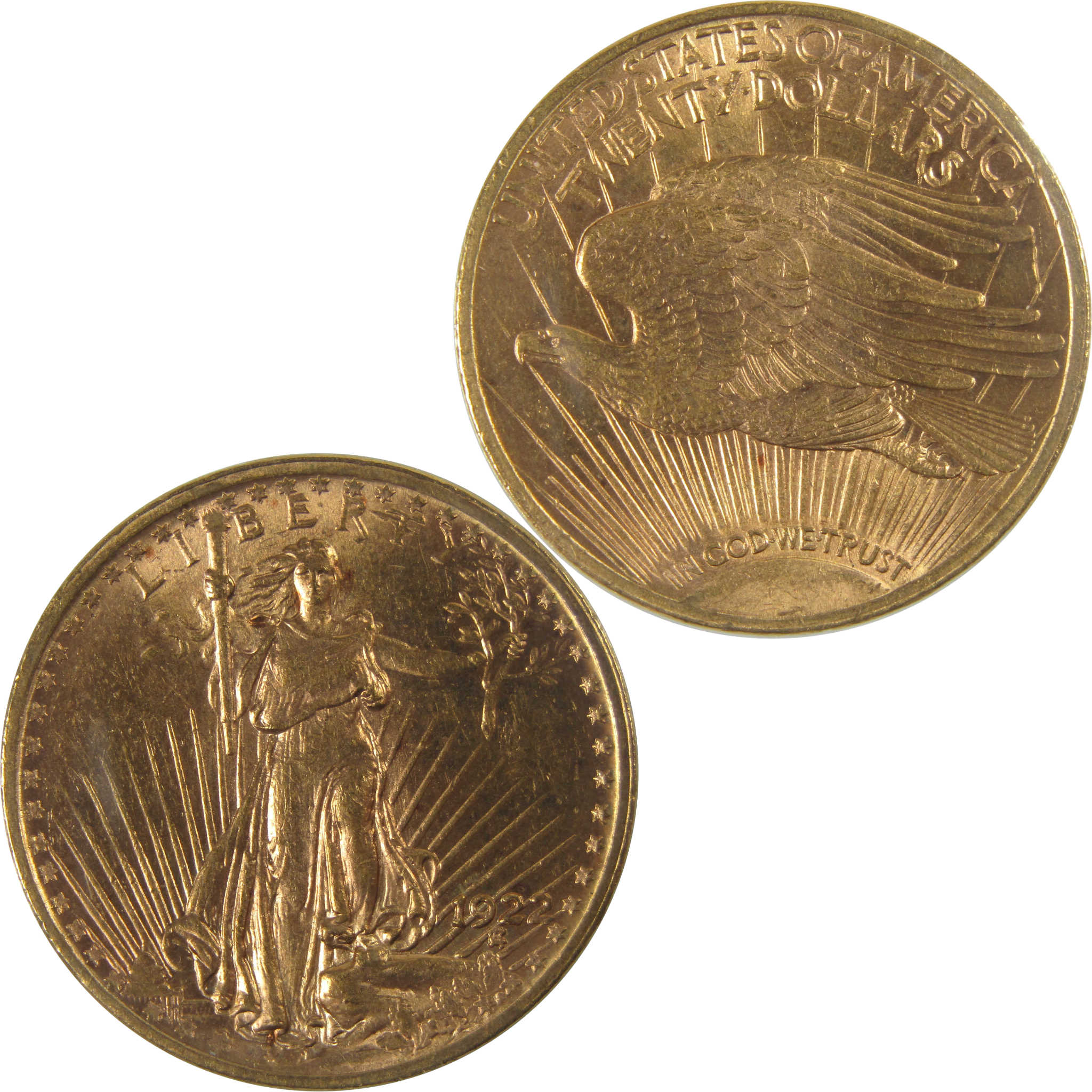 1922 Saint-Gaudens Double Eagle AU About Uncirculated Gold $20 Coin