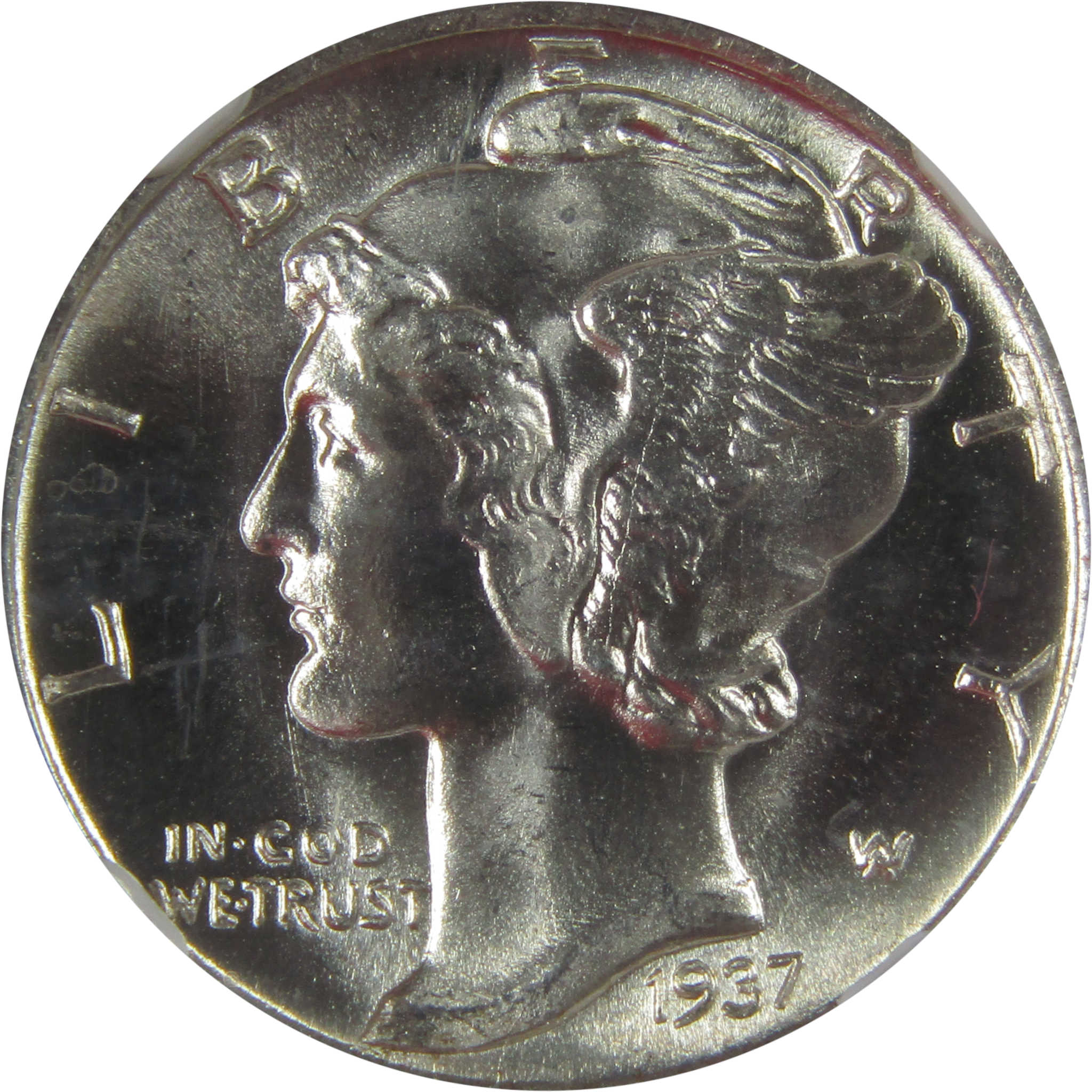 1937 S Mercury Dime MS 66 FB NGC Silver Uncirculated SKU:I23190