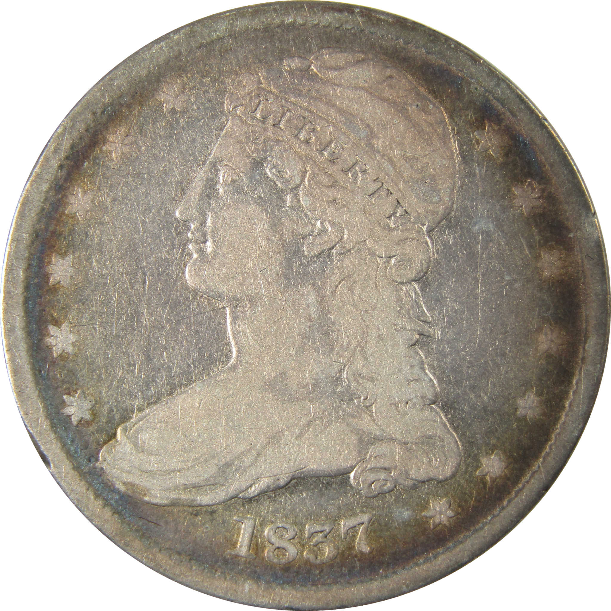 1837 Capped Bust Silver 50c VG Very Good Details SKU:CP1503