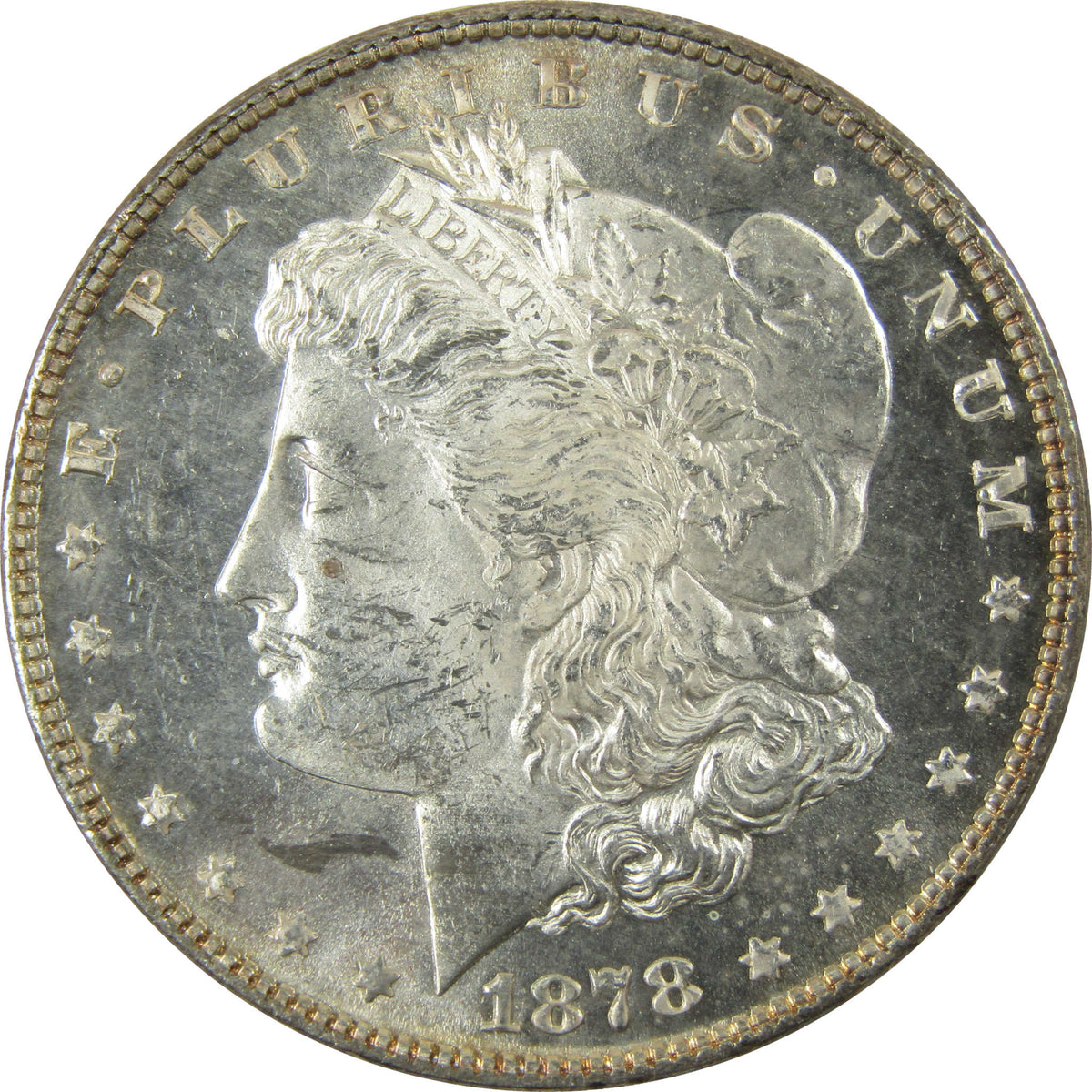1878 7/8TF Morgan Silver Dollar Uncirculated Mint State SKU:CP1731