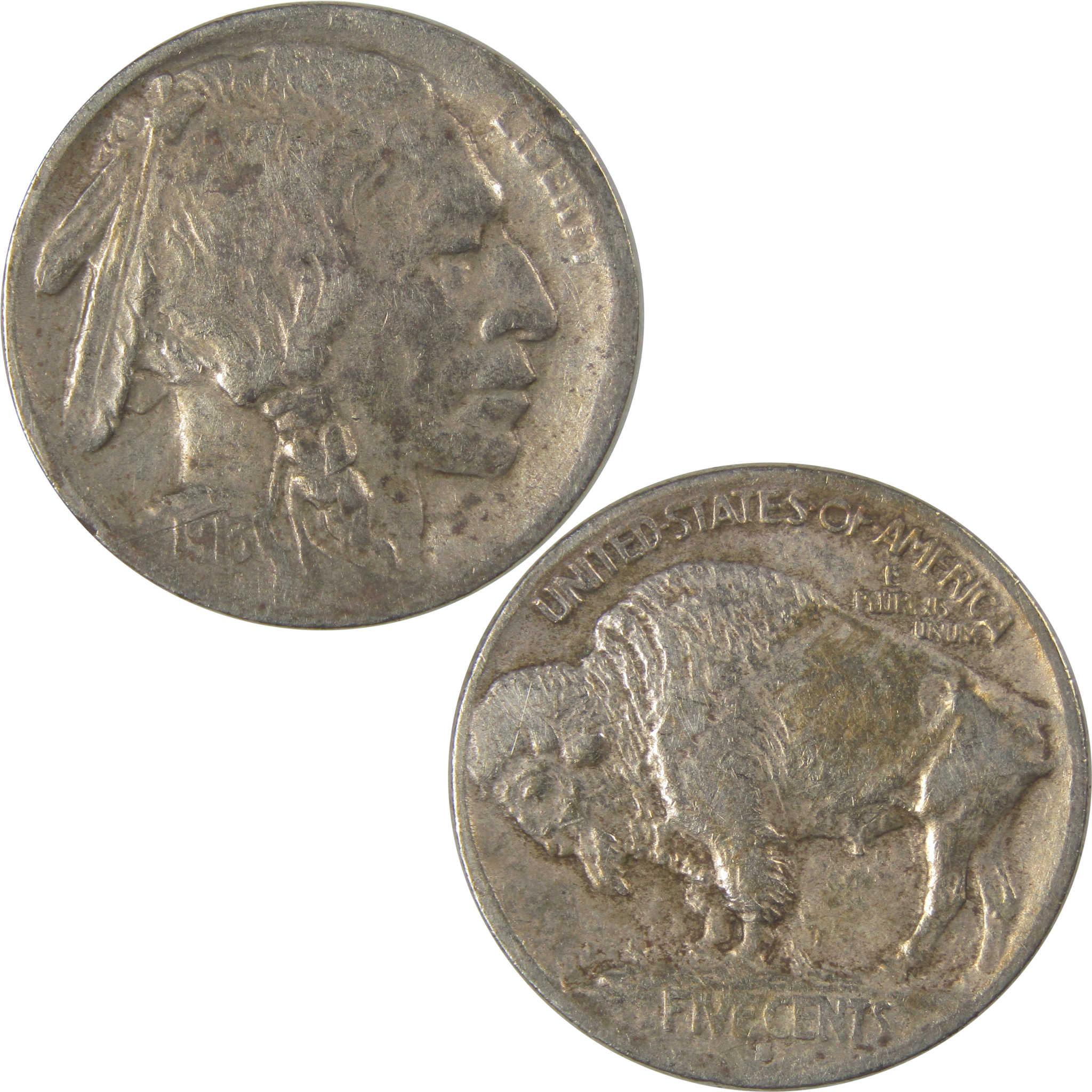 1913 S Type 1 Indian Head Buffalo Nickel F Fine Details SKU:I22906