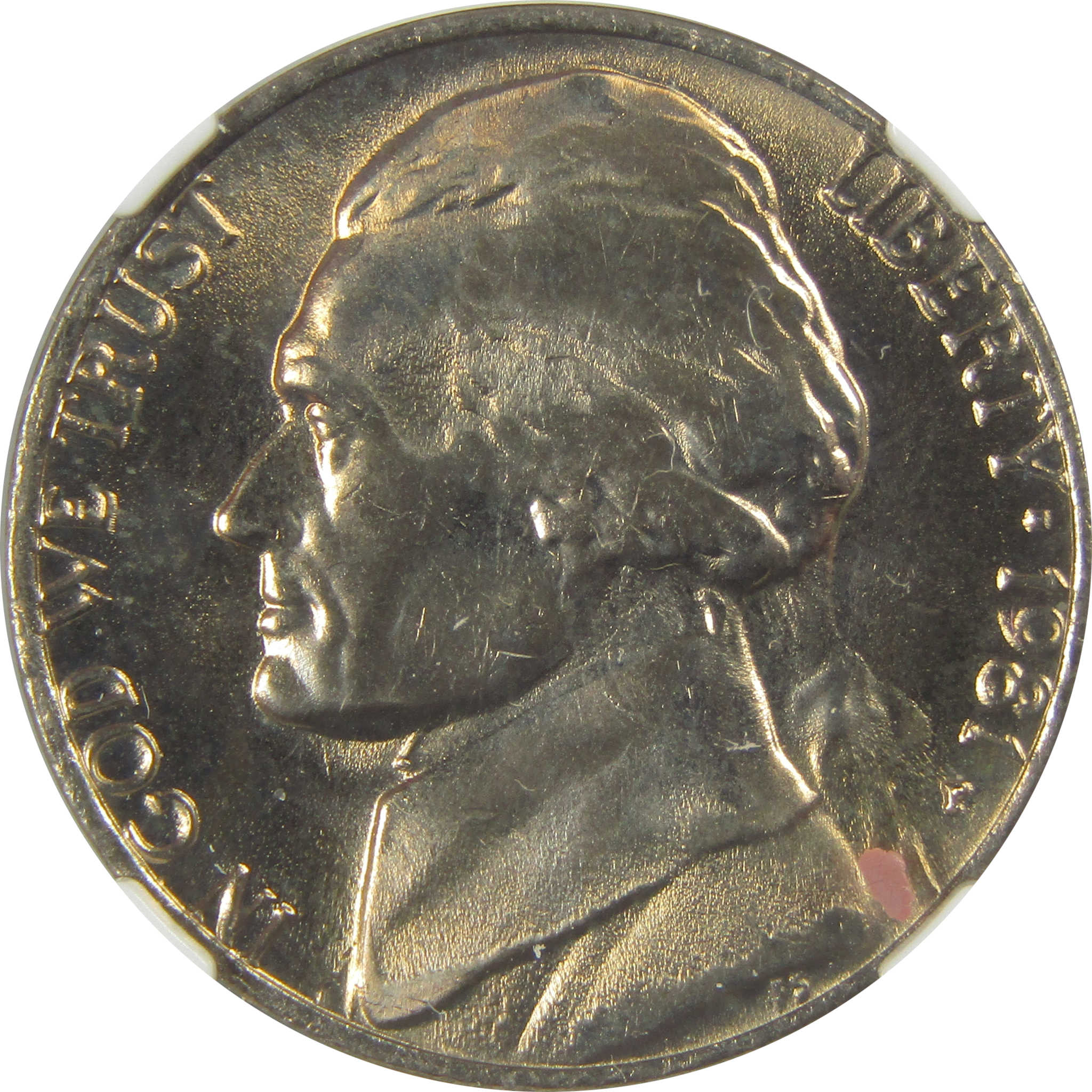 1981 P Jefferson Nickel MS 66 NGC Original Bag Fragment SKU:I20333