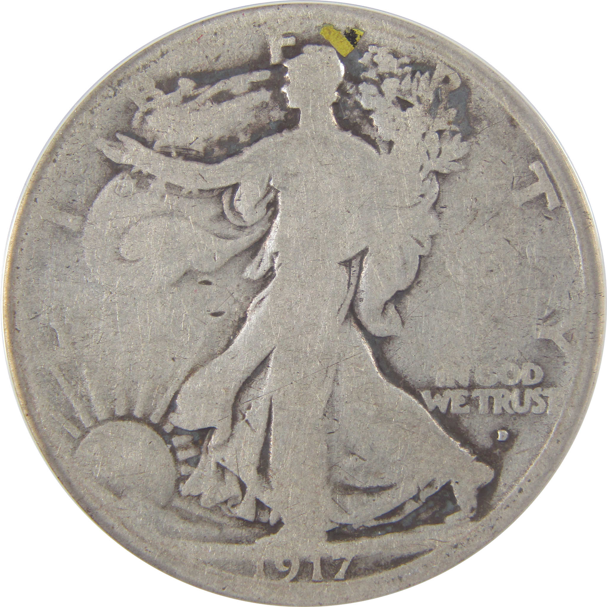 1917 D Obverse Liberty Walking Half Dollar G 4 ANACS Silver SKU:I17516