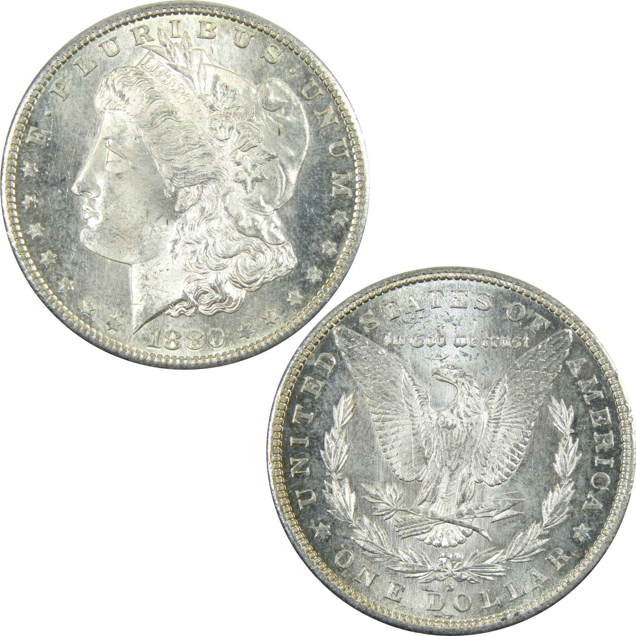 1880 S Morgan Dollar Uncirculated Silver $1 Coin SKU:I14554 - Morgan coin - Morgan silver dollar - Morgan silver dollar for sale - Profile Coins &amp; Collectibles