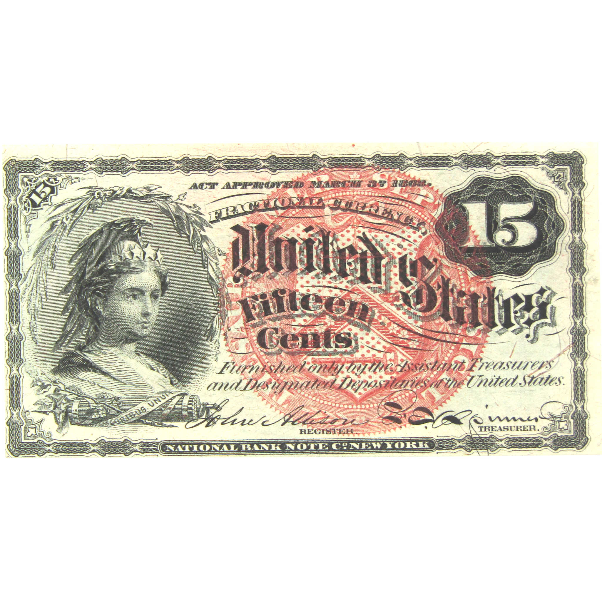 10C Fractional Note Fourth Issue FR1267 CCU Choice Crisp Uncirculated