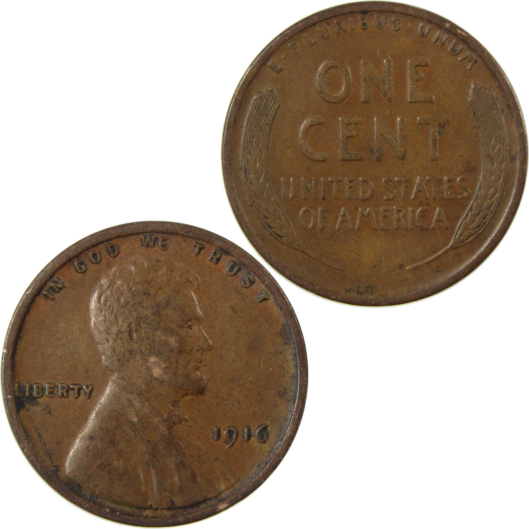 1916 Lincoln Wheat Cent VF Very Fine Penny 1c Coin SKU:I26832