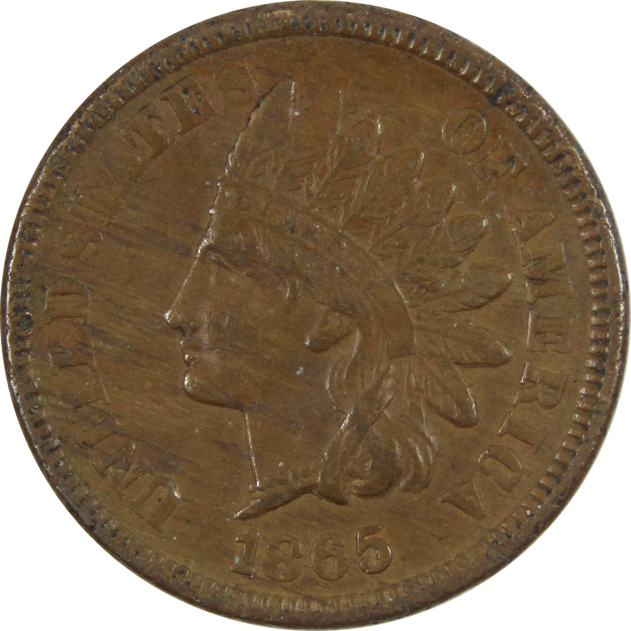 1865 Indian Head Cent VF Very Fine Penny 1c Coin SKU:I14550