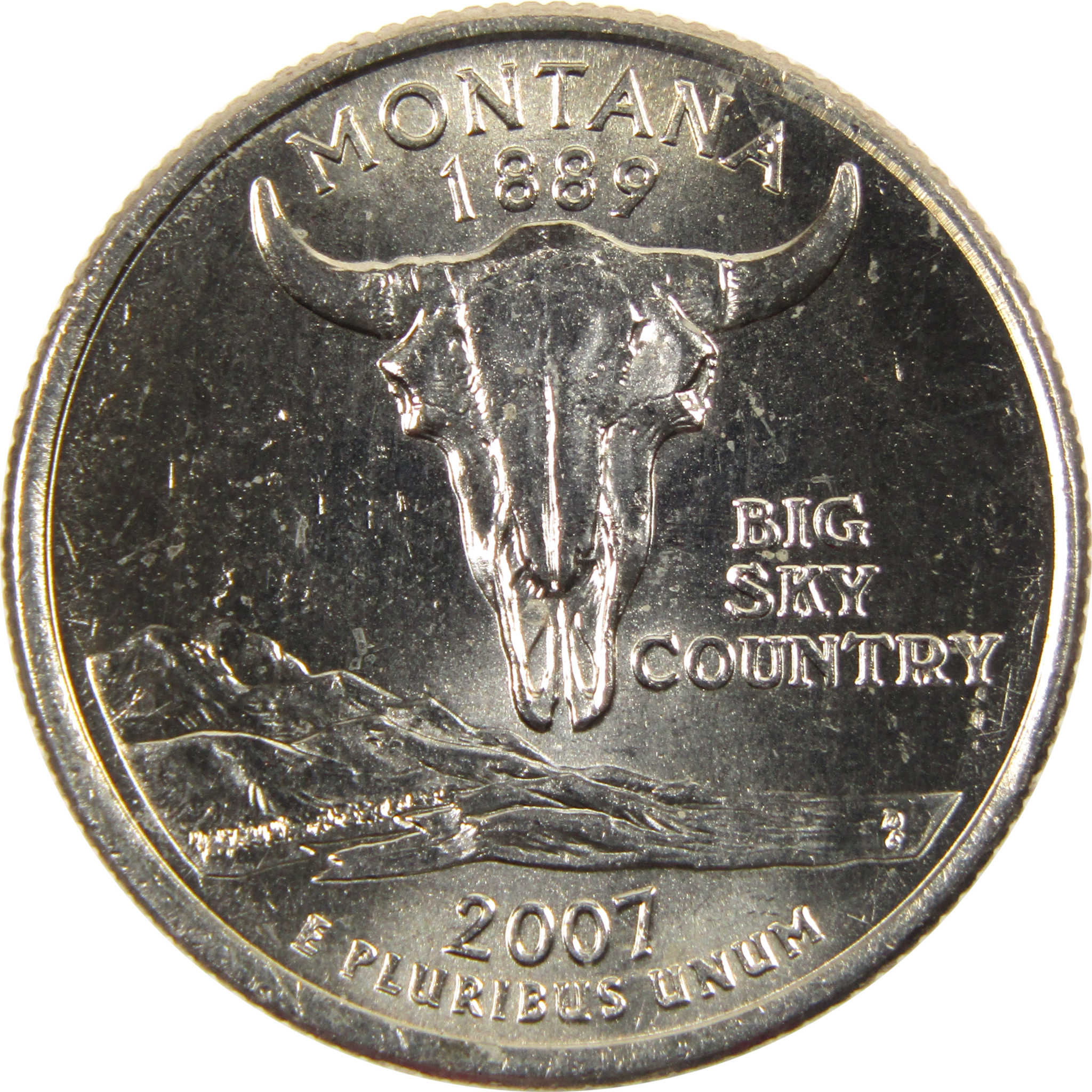 2007 P Montana State Quarter BU Uncirculated Clad 25c Coin