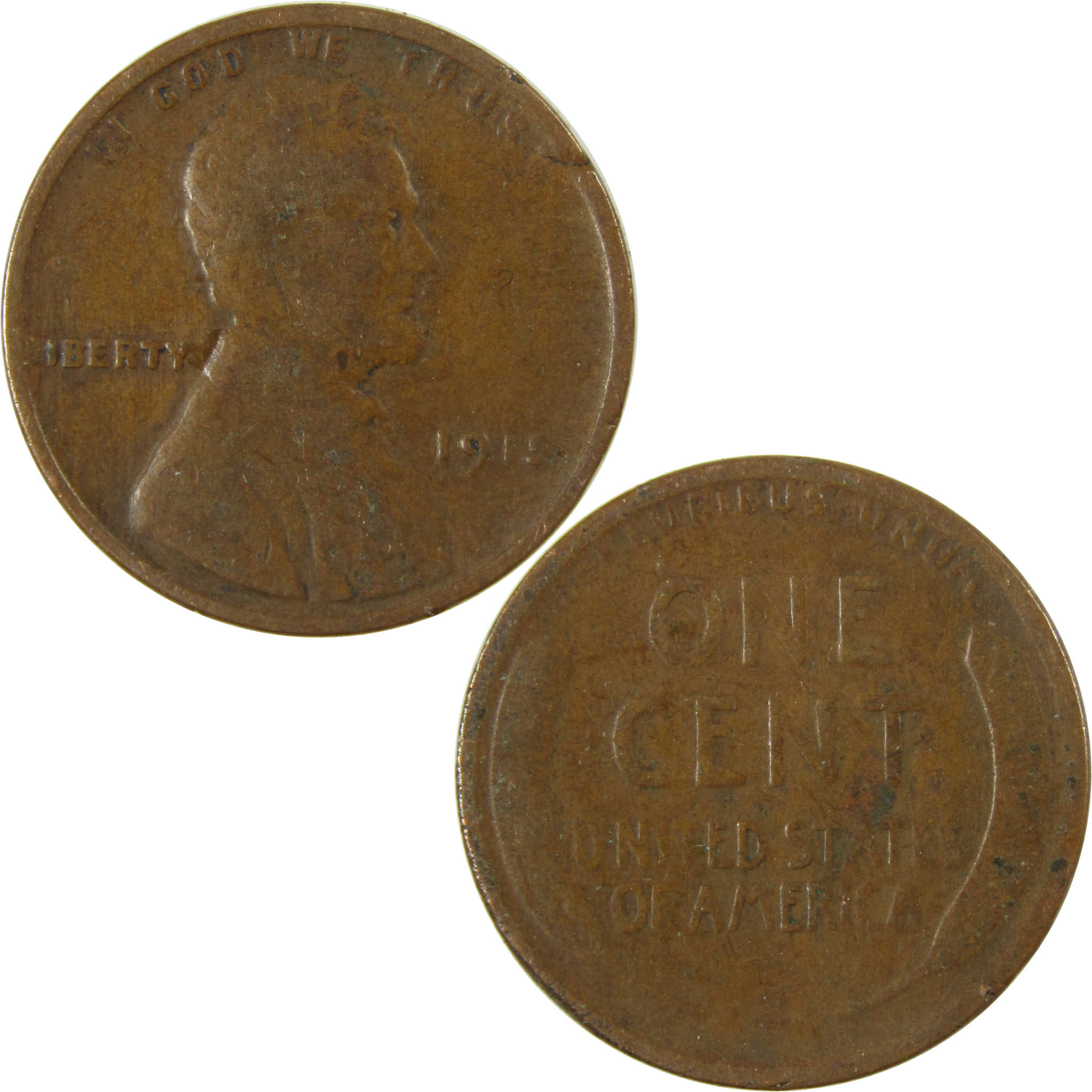 1915 Lincoln Wheat Cent G Good Penny 1c Coin Collectible SKU:I27167