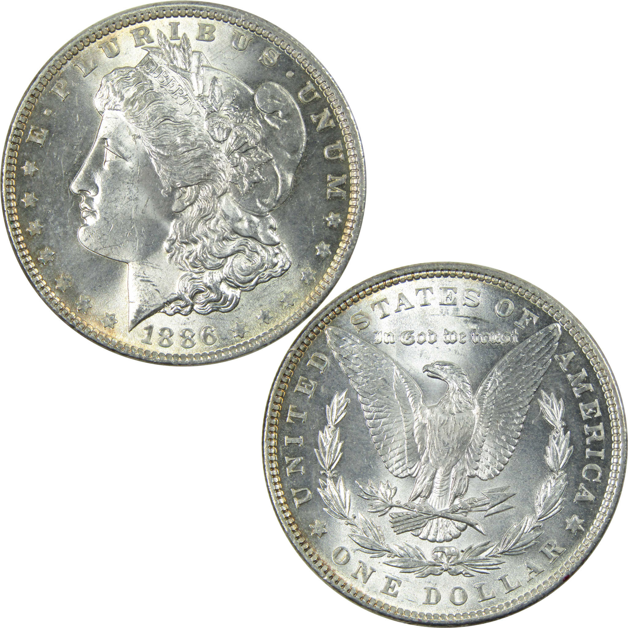 1886 Morgan Dollar Uncirculated Silver $1 Coin SKU:I14934 - Morgan coin - Morgan silver dollar - Morgan silver dollar for sale - Profile Coins &amp; Collectibles