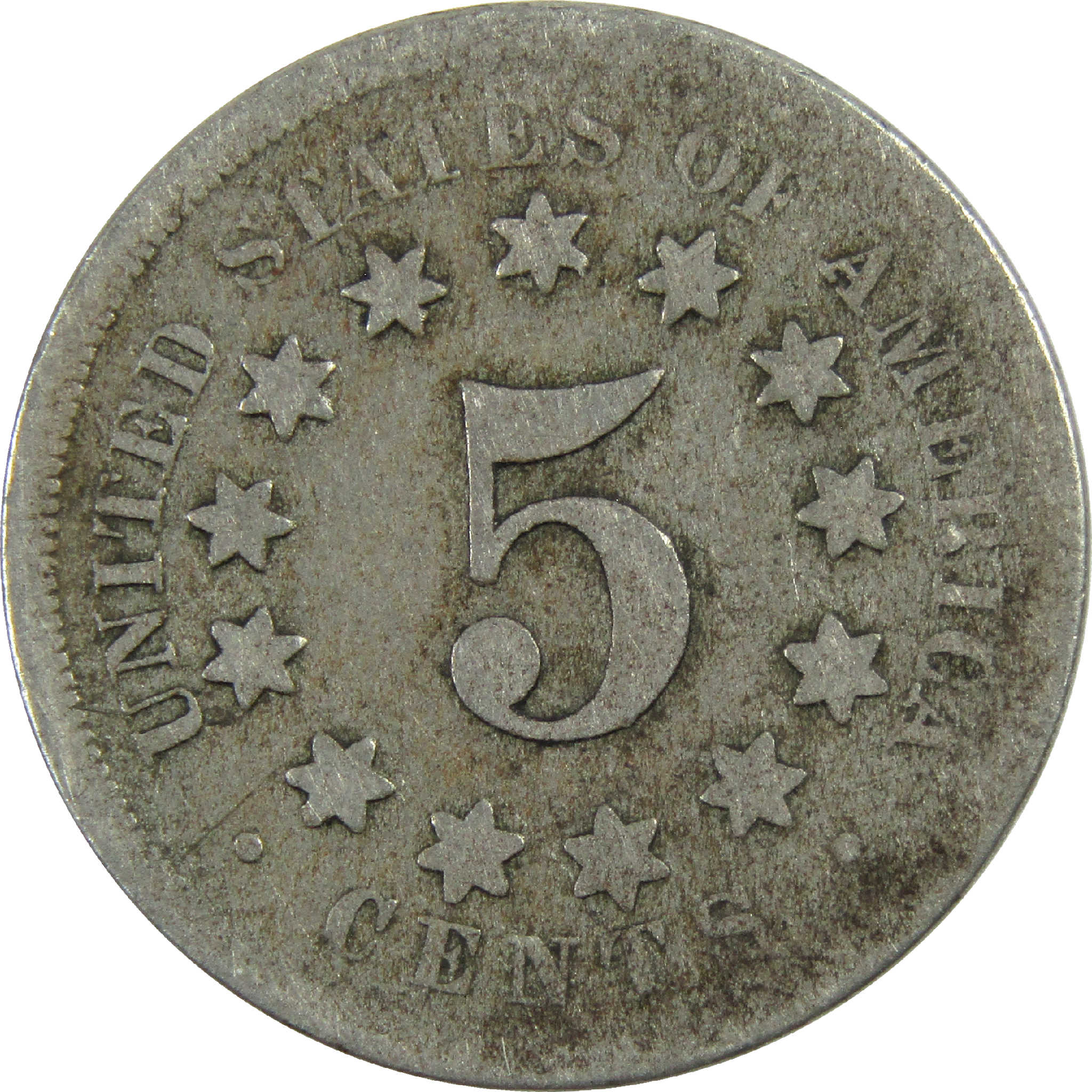1868 Shield Nickel AG About Good 5c Coin SKU:I12252