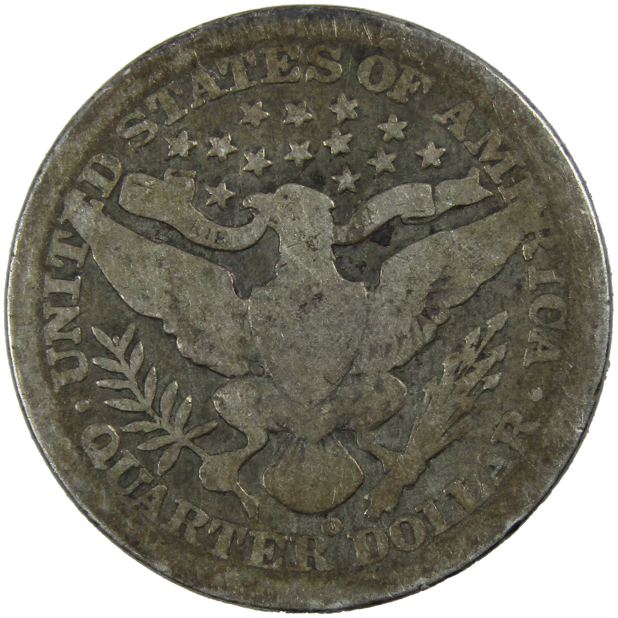 1901 O Barber Quarter G Good Silver 25c Coin SKU:I12735