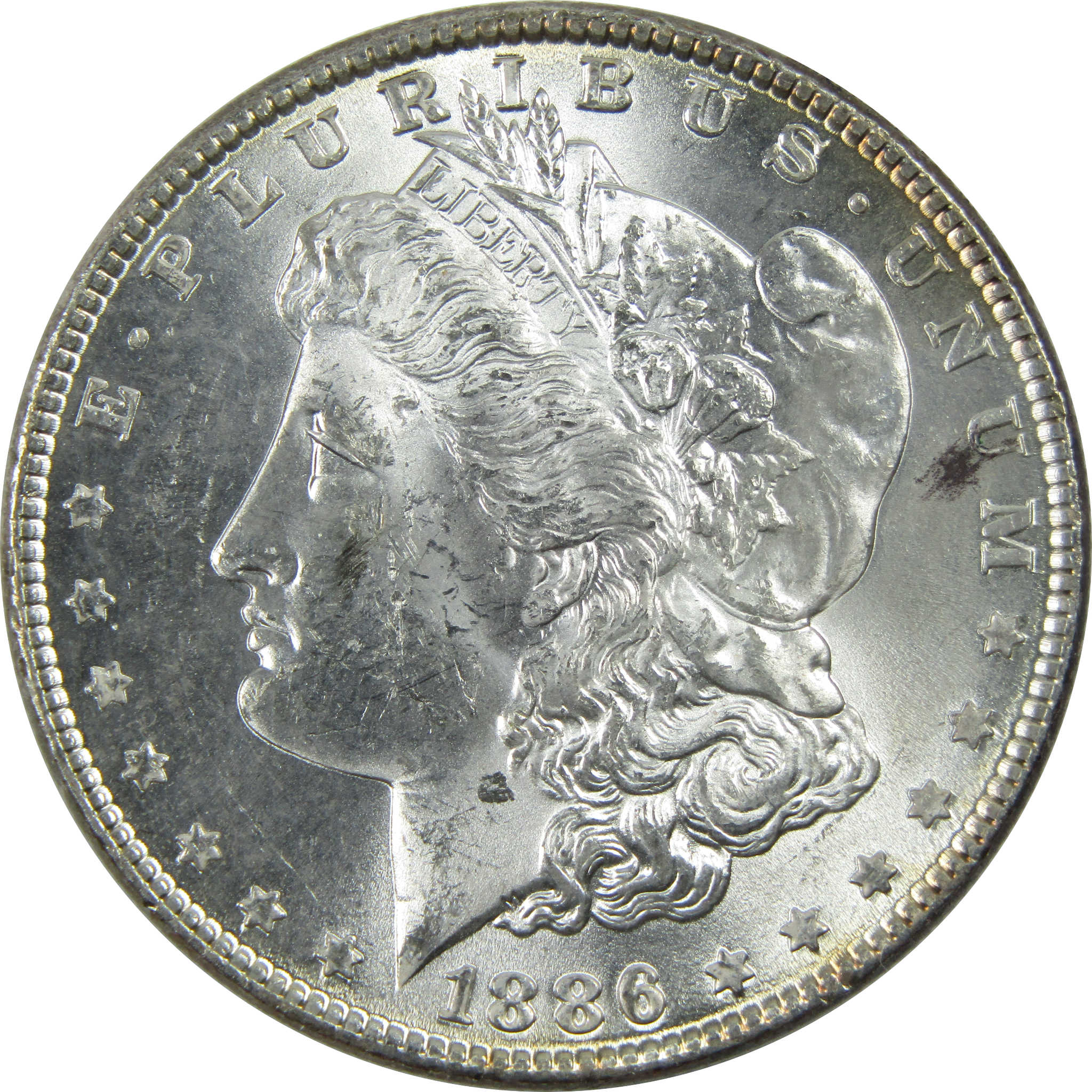 1886 Morgan Dollar Uncirculated Silver $1 Coin SKU:I13424