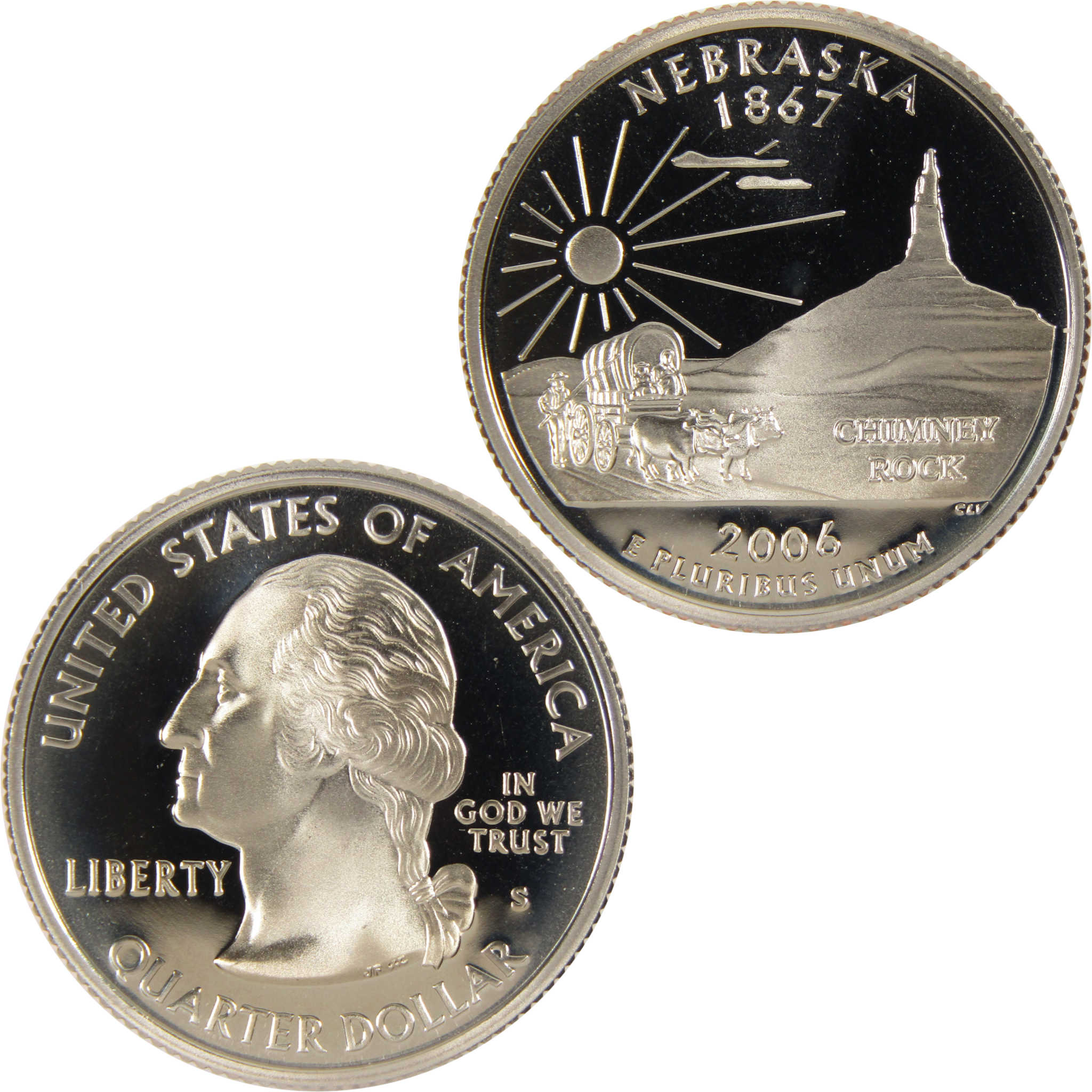 2006 S Nebraska State Quarter Clad 25c Proof Coin