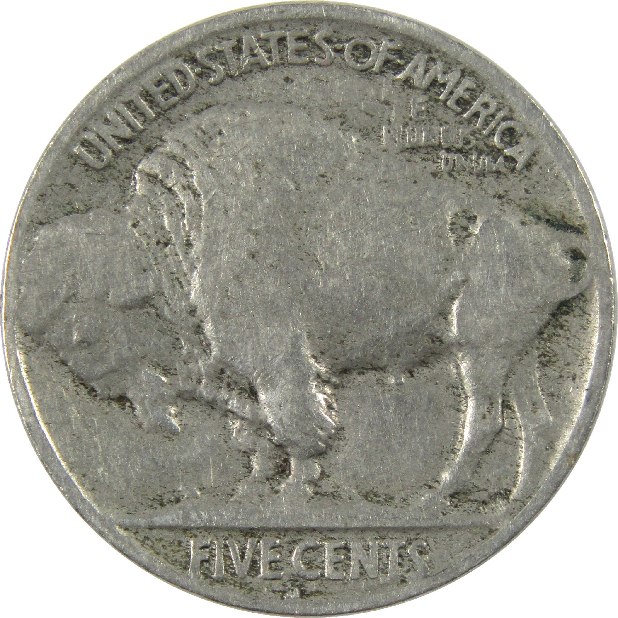 1925 Indian Head Buffalo Nickel F Fine 5c Coin SKU:I11854